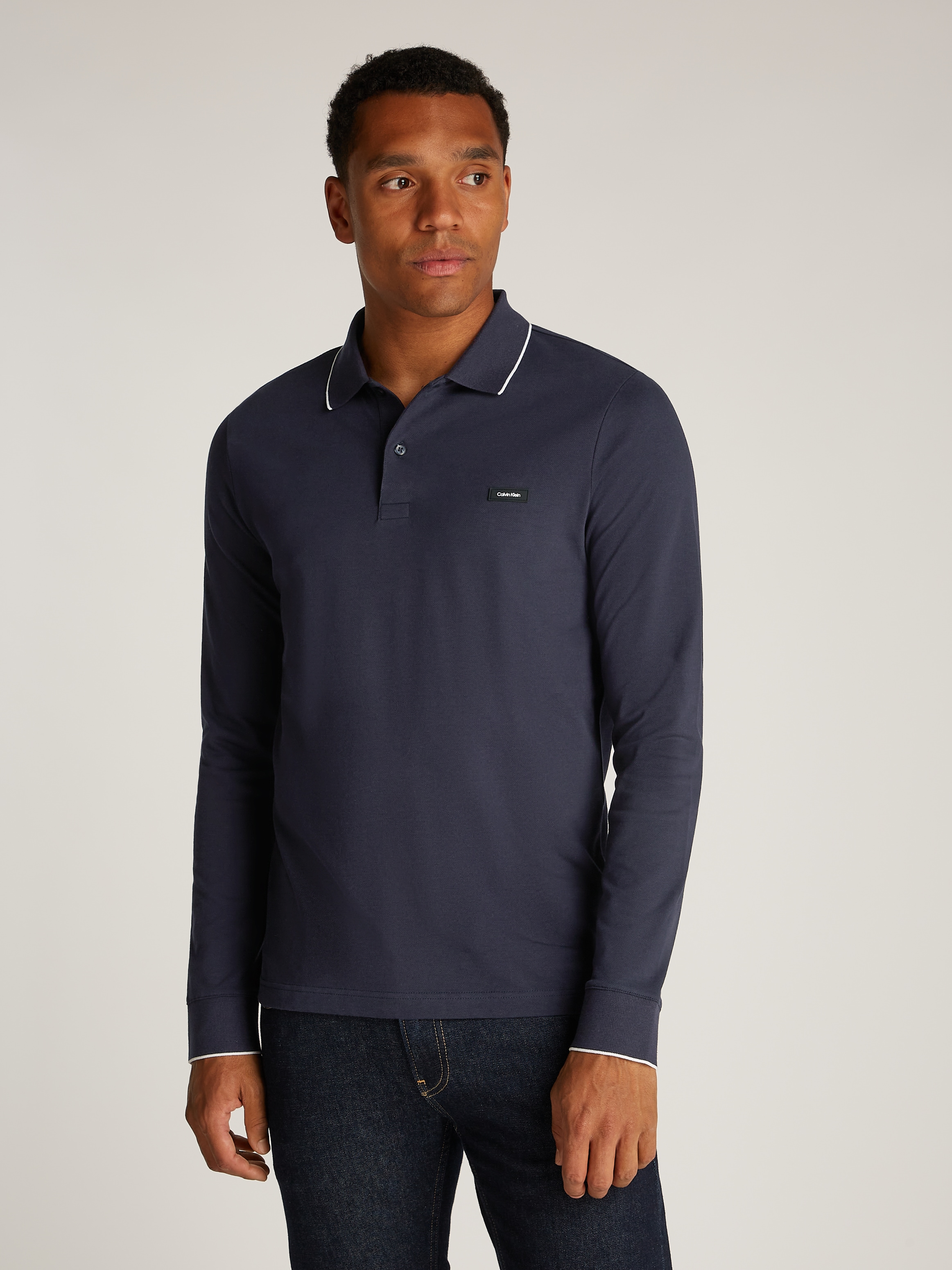 Poloshirt »STRETCH PIQUE TIPPING LS POLO«