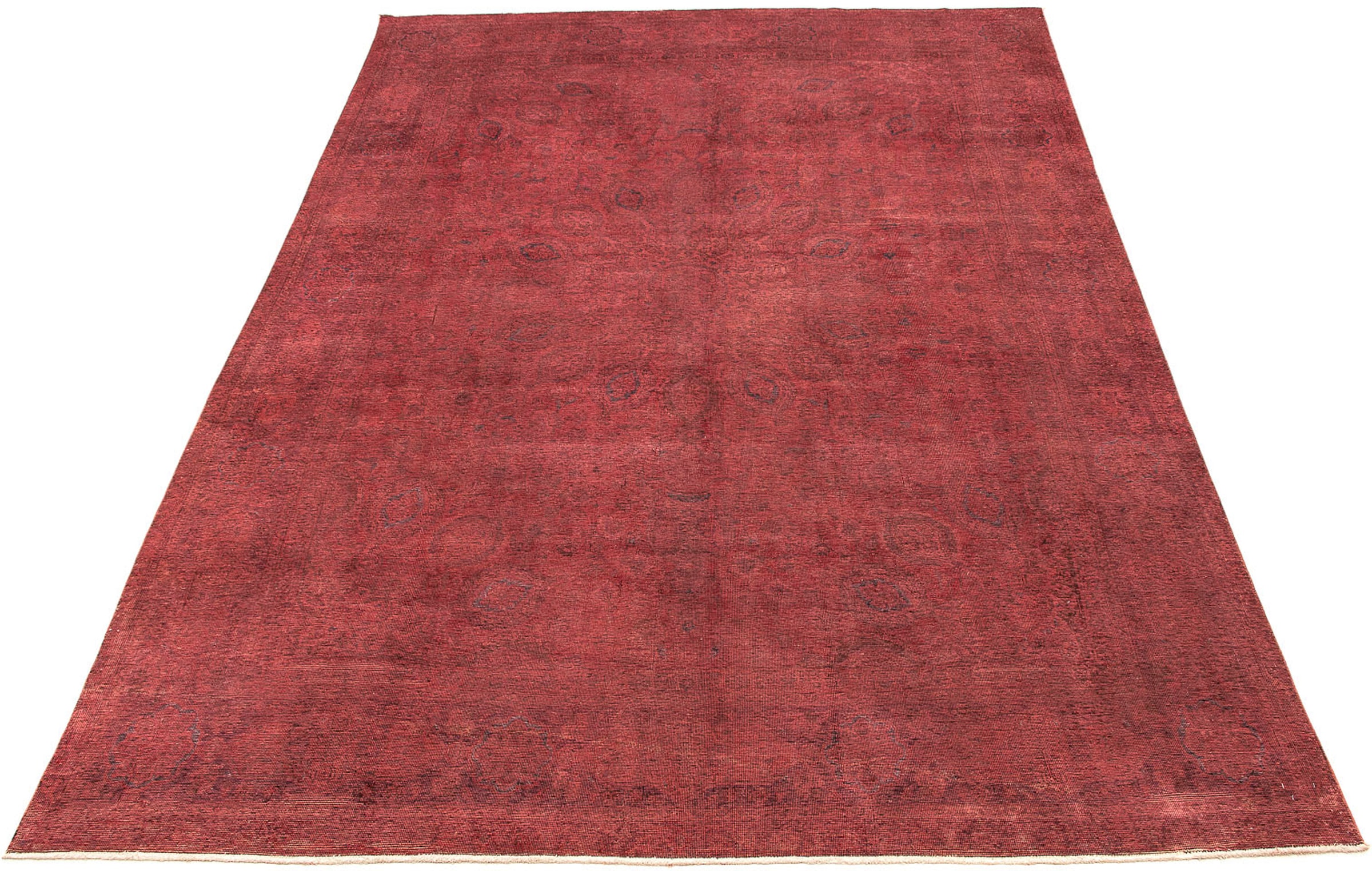 Teppich »Vintage - 393 x 285 cm - dunkelrot«, rechteckig, Wohnzimmer, Handgeknüpft,...