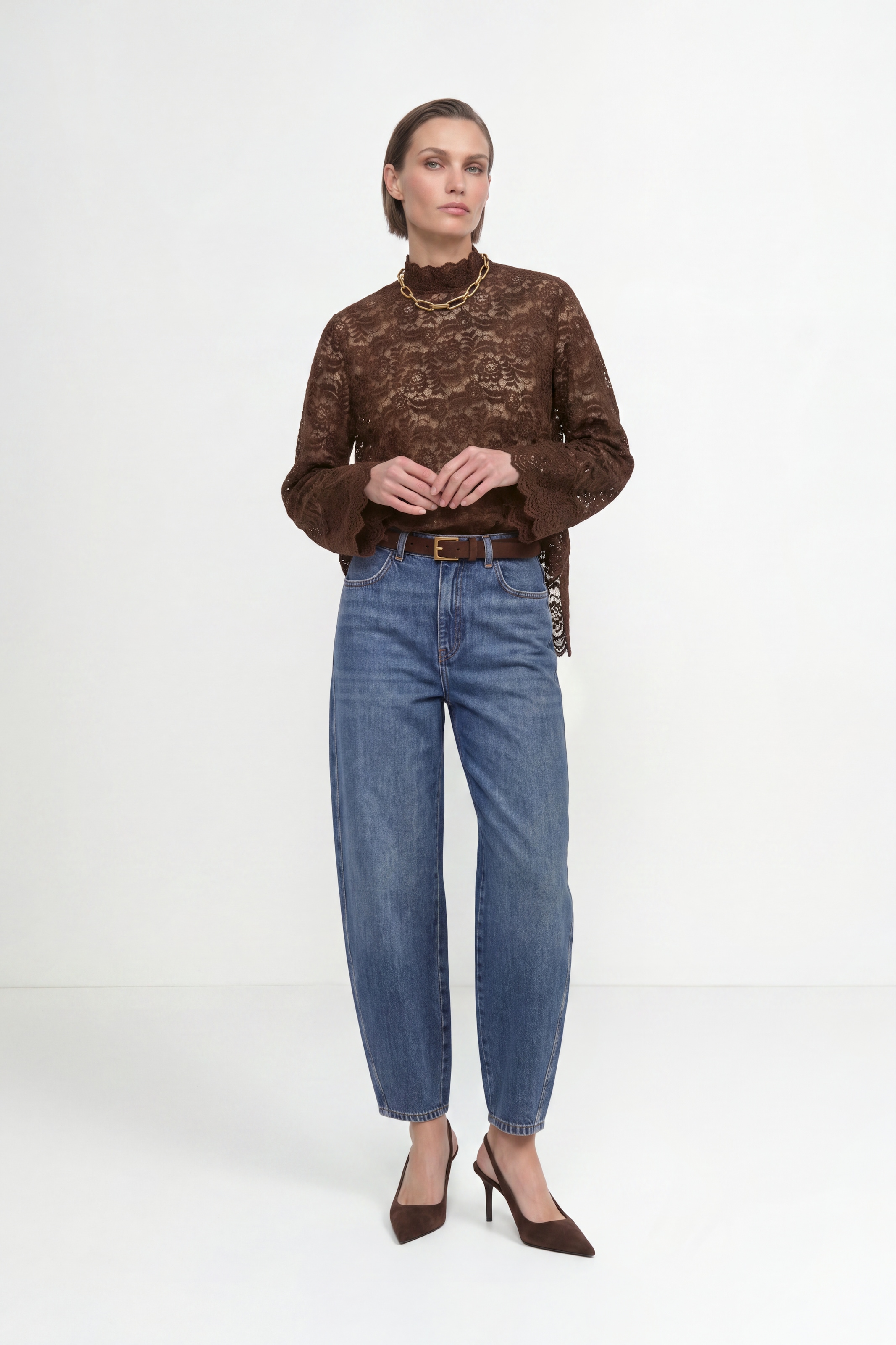 RICHROYAL Spitzenbluse Regular fit mit Spitzenkante