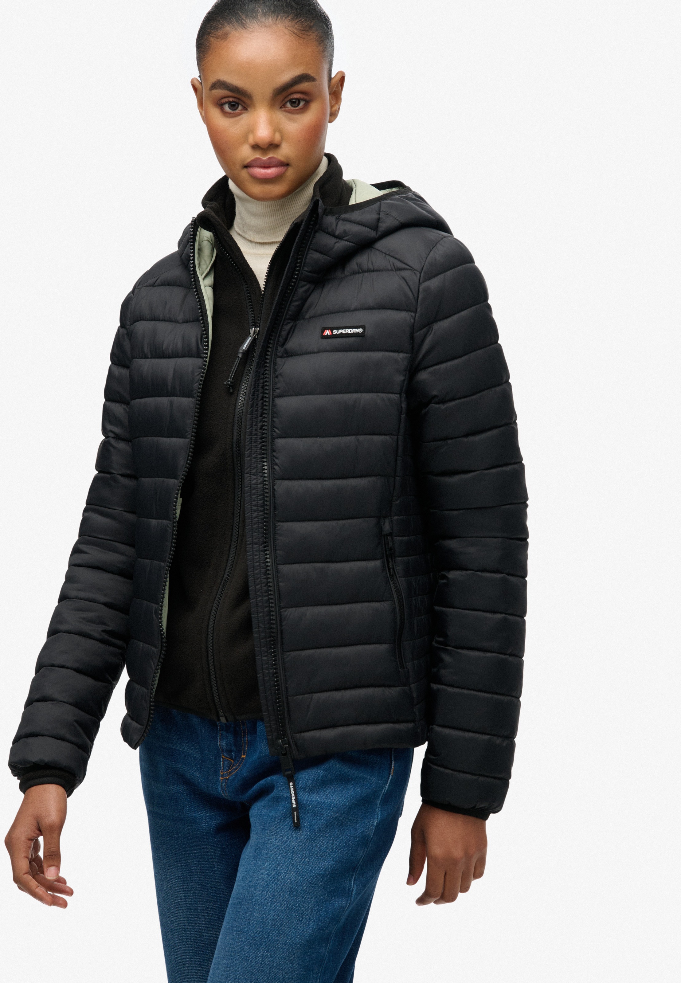 Superdry Steppjacke "HOODED FUJI LITE PADDED JACKET" mit Kapuze günstig online kaufen