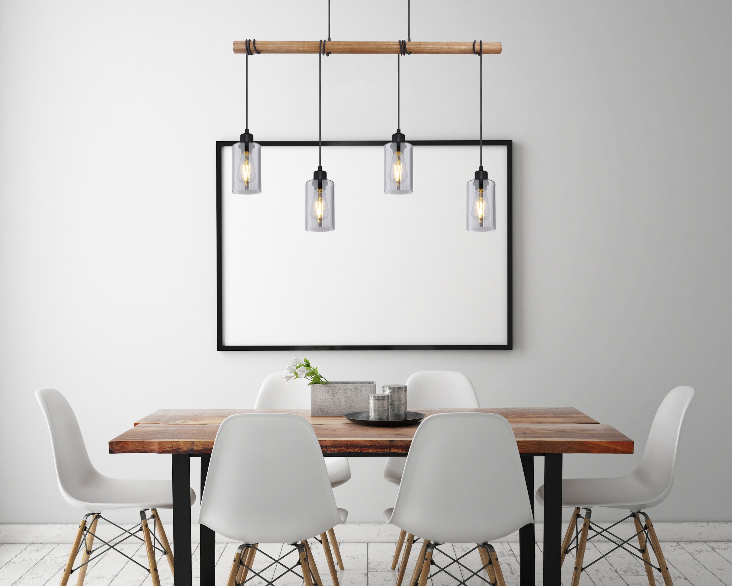 GLOBO LIGHTING Hängeleuchte »HADERA«, Leuchtmittel E27 | ohne Leuchtmittel, Hängelampe/Pendelleuchte/Glas rauchfarben/Kabel zum Herumwickeln