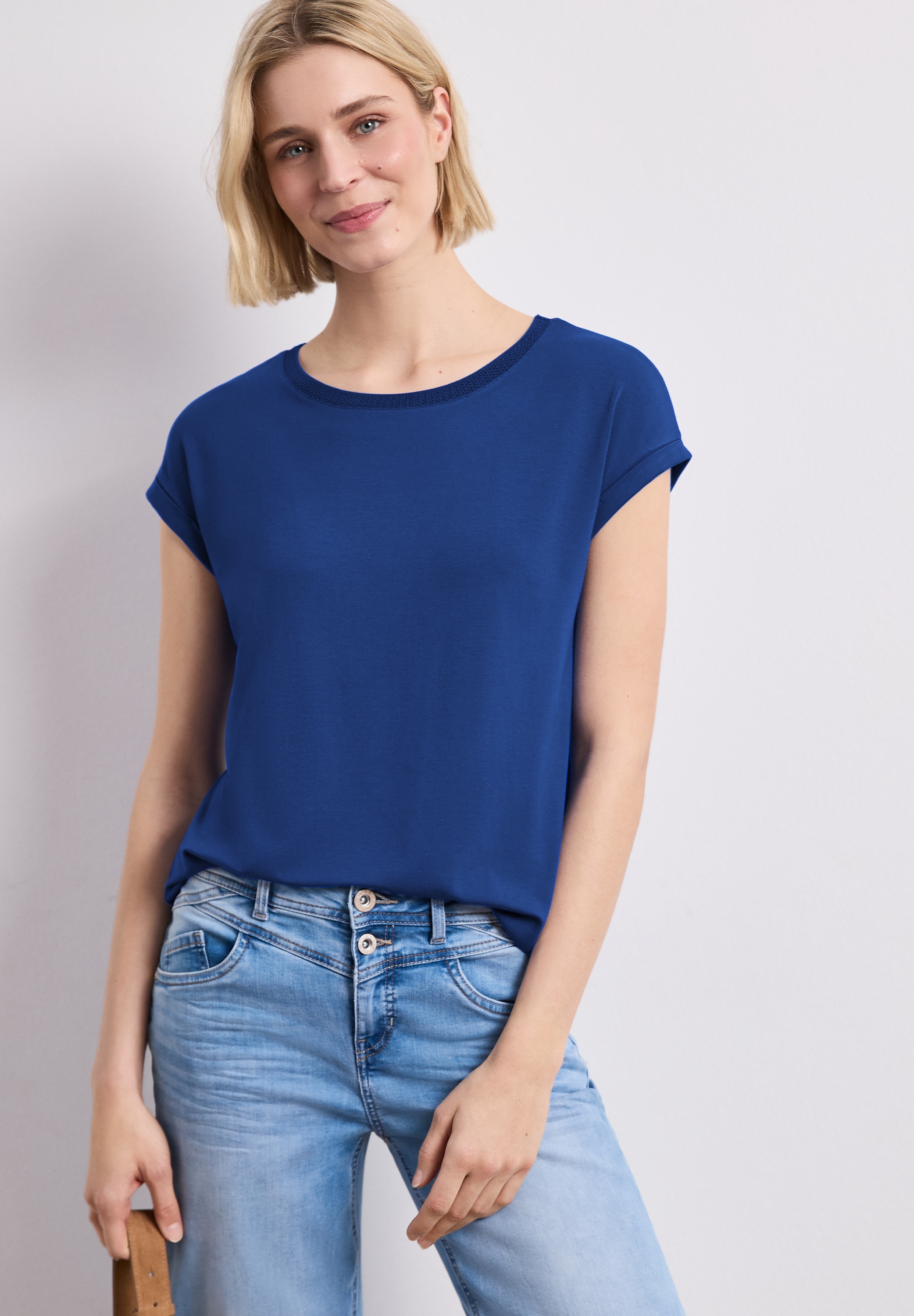 STREET ONE T-Shirt mit U-Boot-Ausschnitt