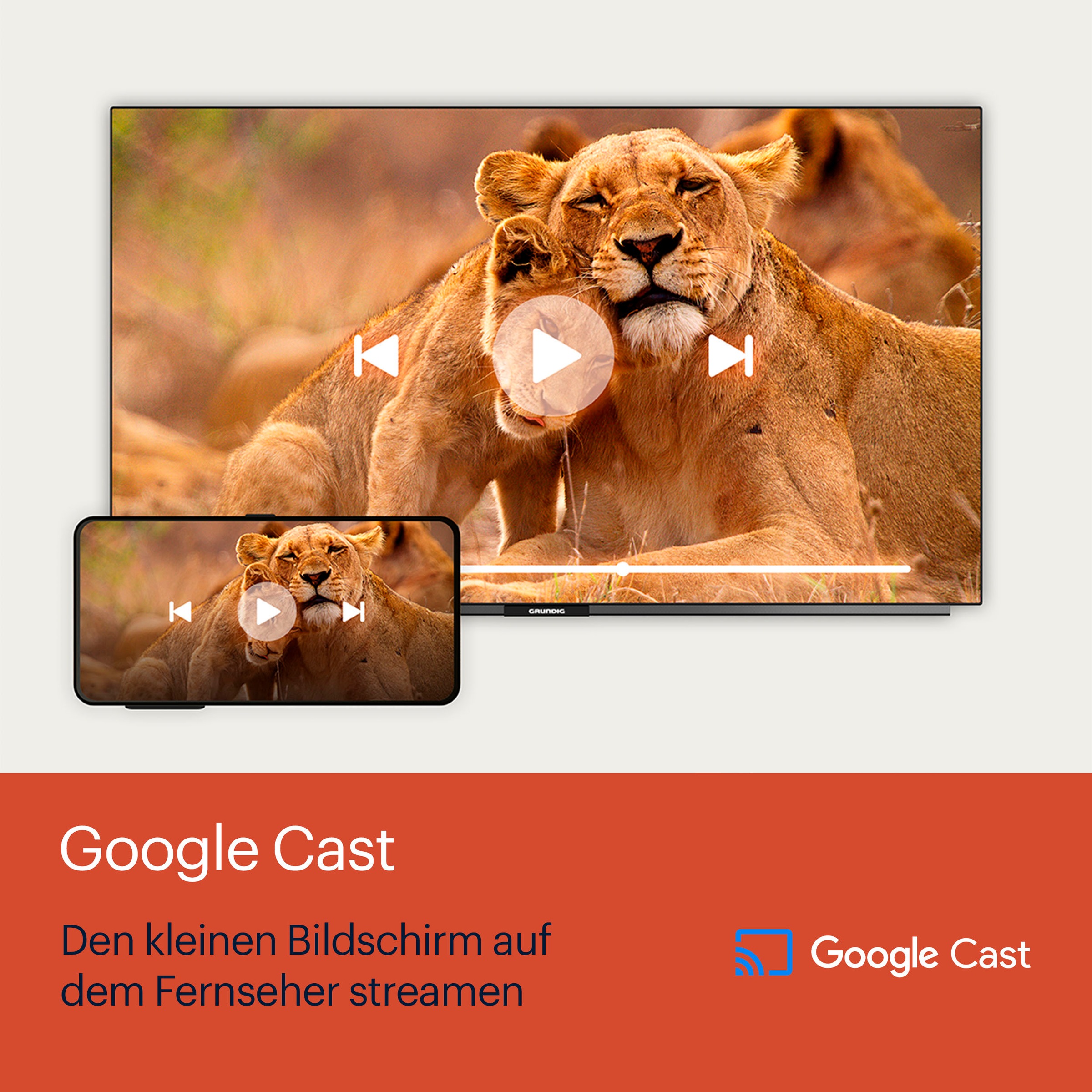 Grundig LED-Fernseher »43 VOE 74 EL3T00«, 4K Ultra HD, Google TV