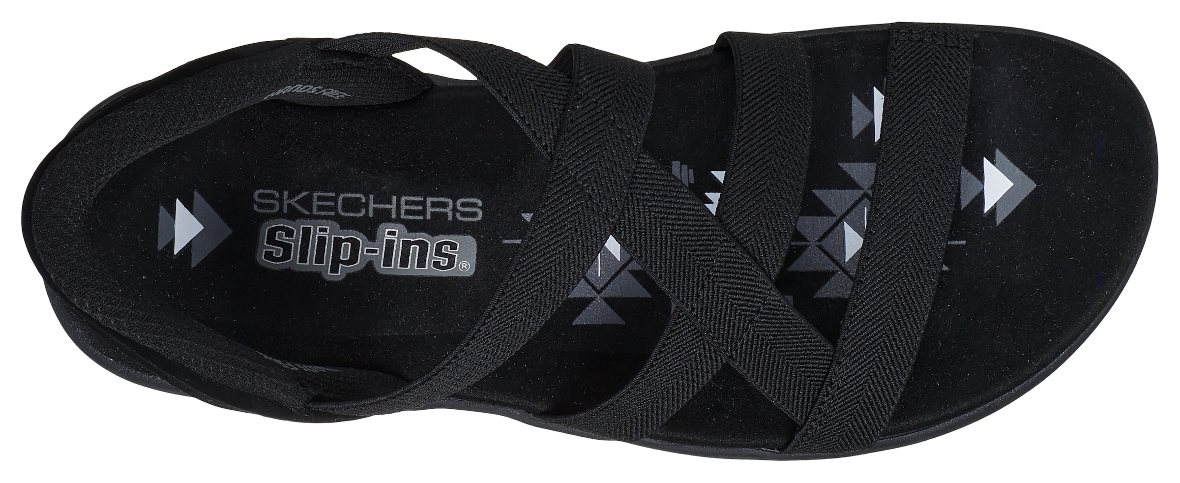 Skechers Sandale »REGGAE SLIM-STRETCH FLEX«, Flats, Trekking Sandale mit Slip-ins Funktion