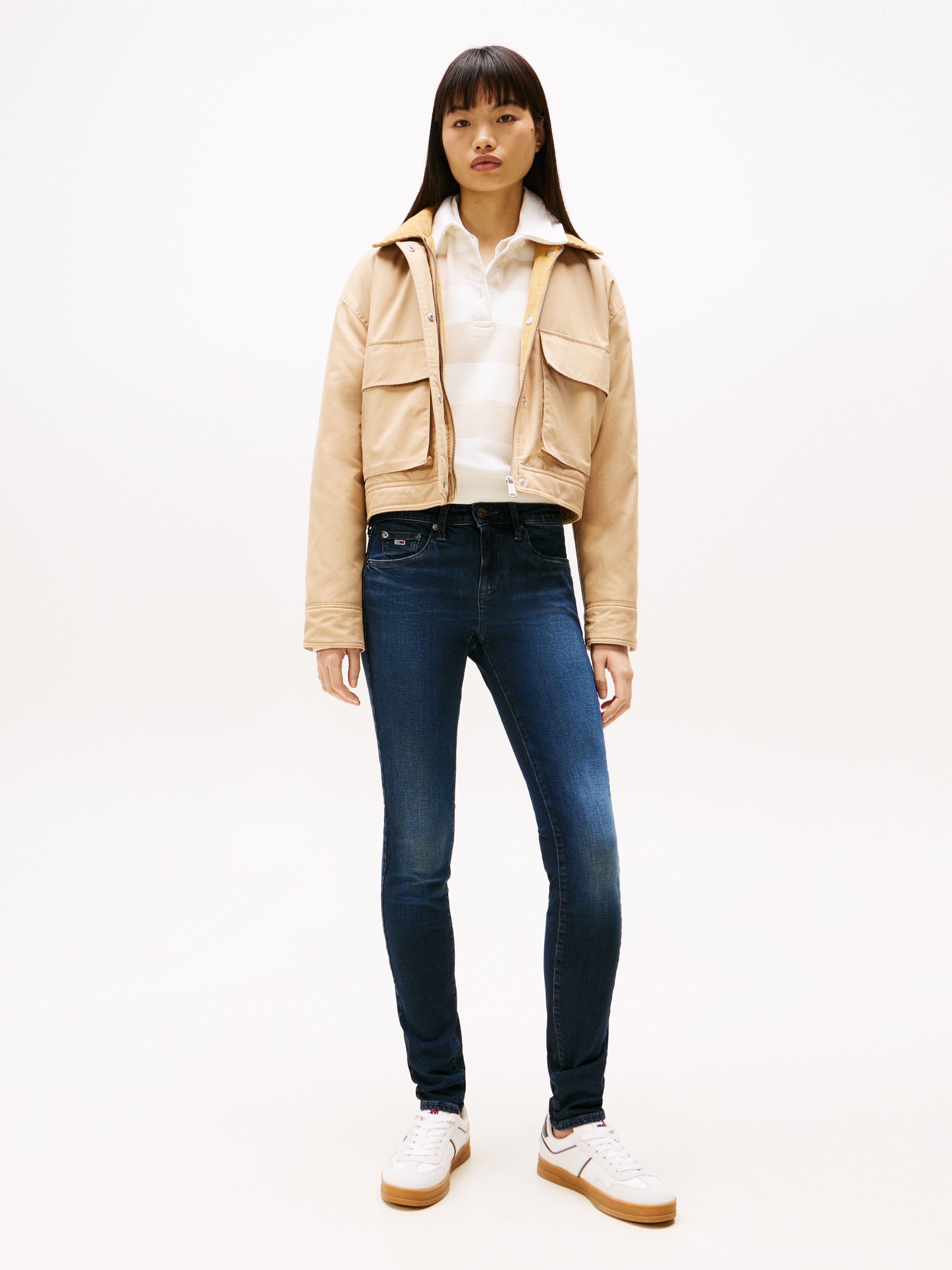 Tommy Jeans Skinny-fit-Jeans »LW SKN CH12«, mit Logo-Badge, Logstickerei
