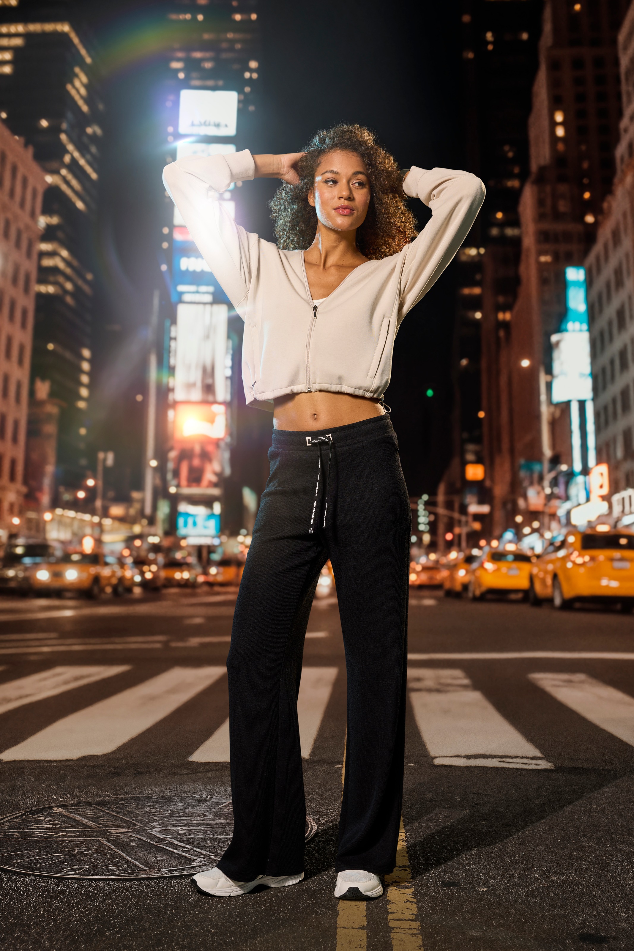 Thumbnail - French Connection Loungepants in gerippter Strickoptik