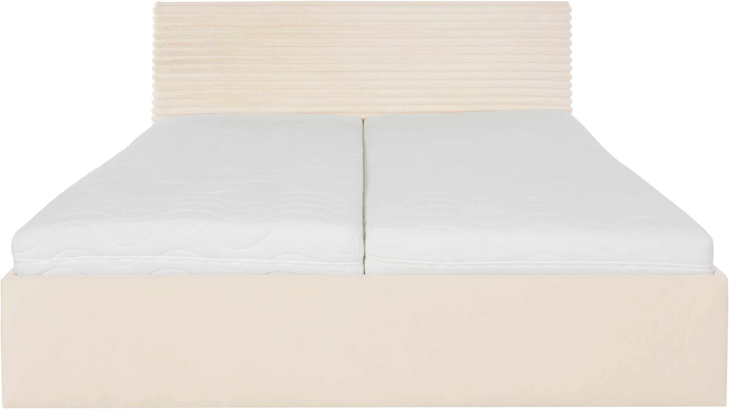 Polsterbett "Vita", beige (hell, beige), L:210cm, Bezug: 100% Polyester, Polsterung: Polsterwatte, Material, Gestell: gepolsterter Holzwerkstoff, WESTFALIA SCHLAFKOMFORT, Betten, Polsterbett, auch mit Stauraum erhältlich, inkl. Kopfteilverstellung 9