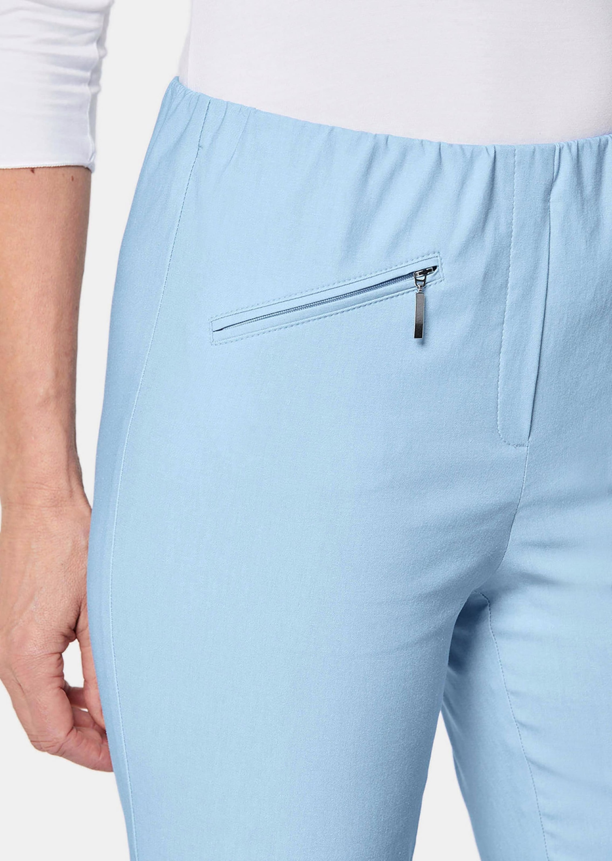 GOLDNER 2-in-1-Hose »Kurzgröße Schlupfhose LOUISA mit Steppnähten«