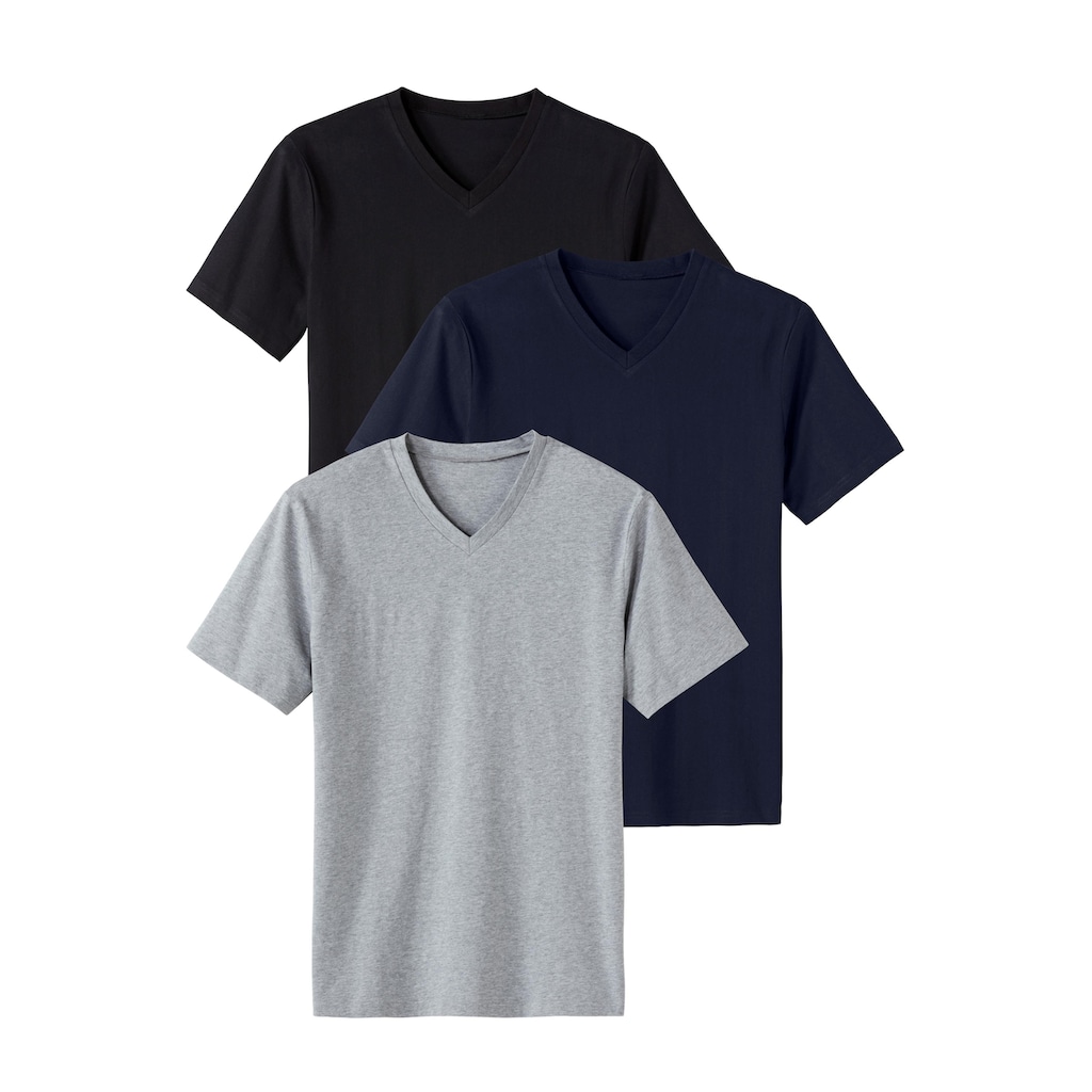 s.Oliver V-Shirt, (3er-Pack)