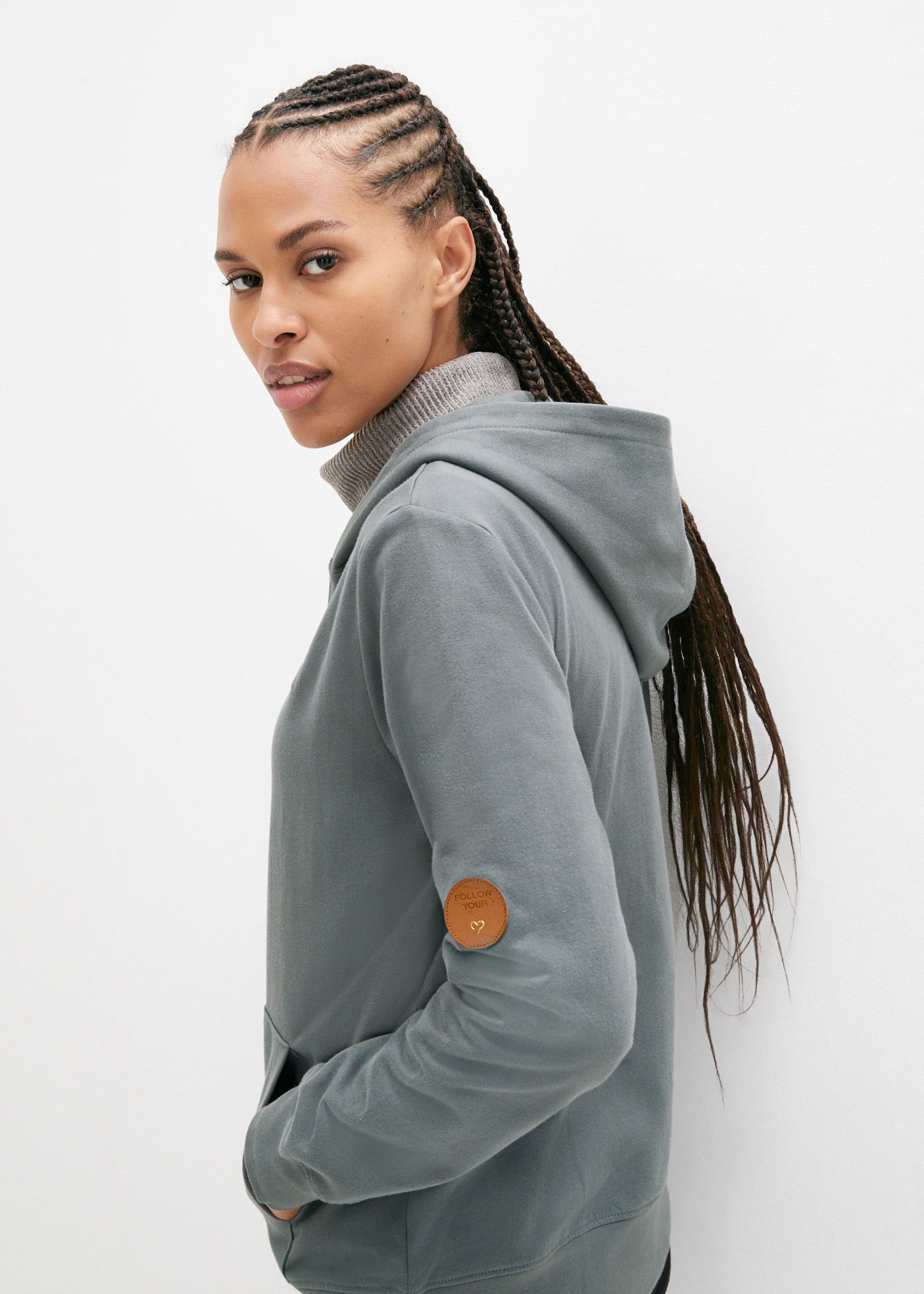 bonprix Kapuzensweatjacke mit Kapuze, mit Kängurutaschen, aus Baumwolle, mi günstig online kaufen