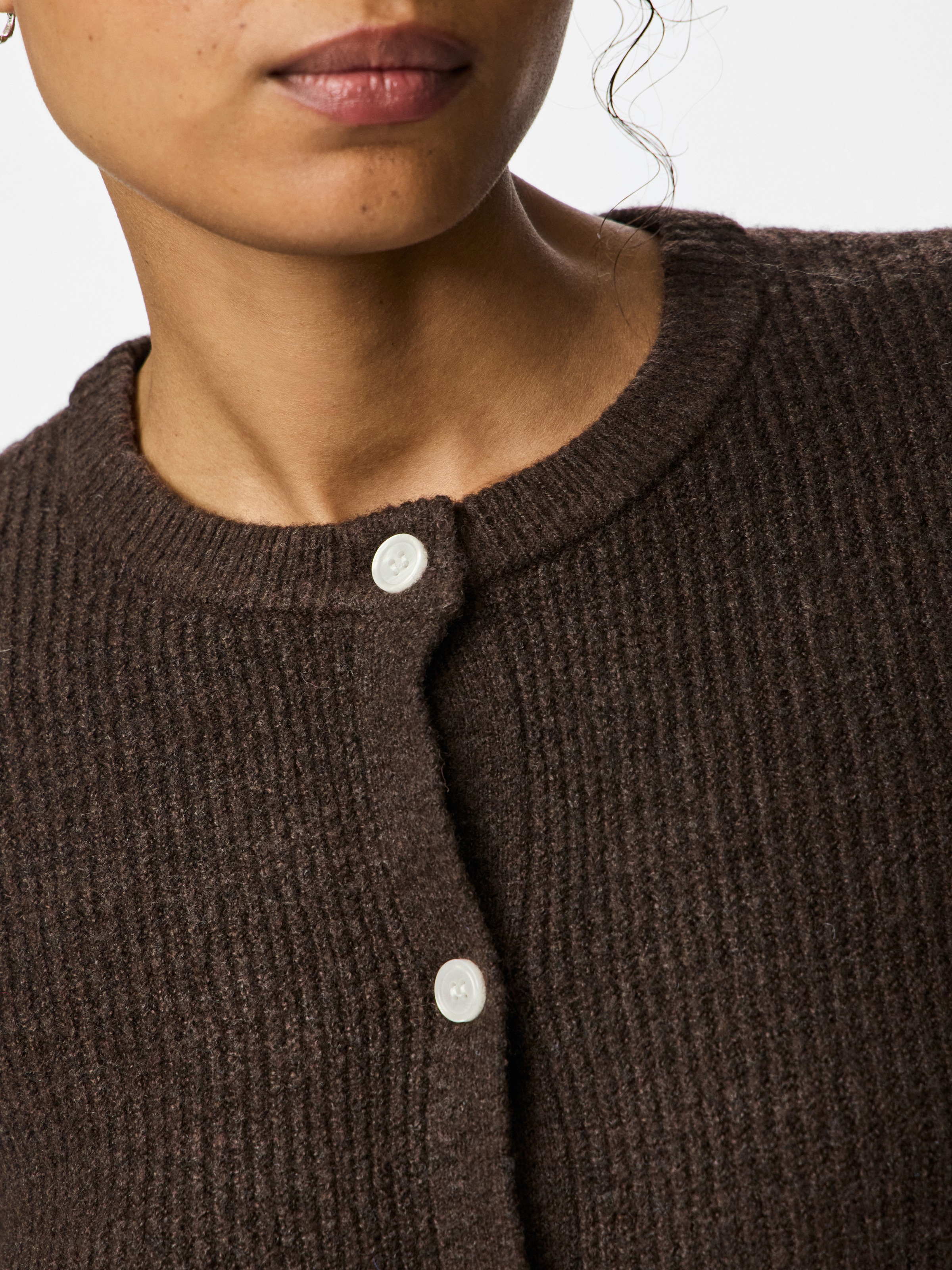 pieces Strickjacke "PCSILLY LS O-NECK KNIT CARDIGAN NOOS BC" Materialmix, r günstig online kaufen