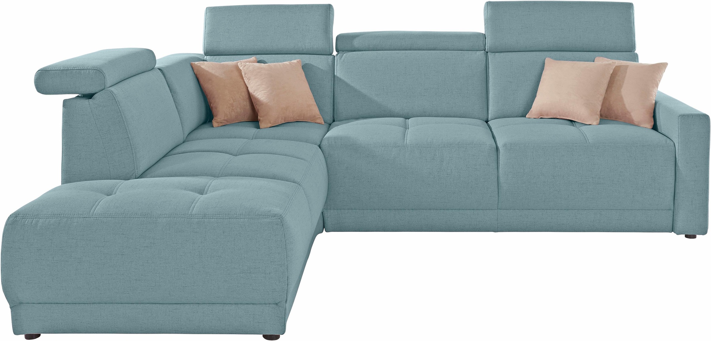 DOMO collection Ecksofa "Ava, moderne Sitzheftung mit toller Doppelnaht, ko günstig online kaufen