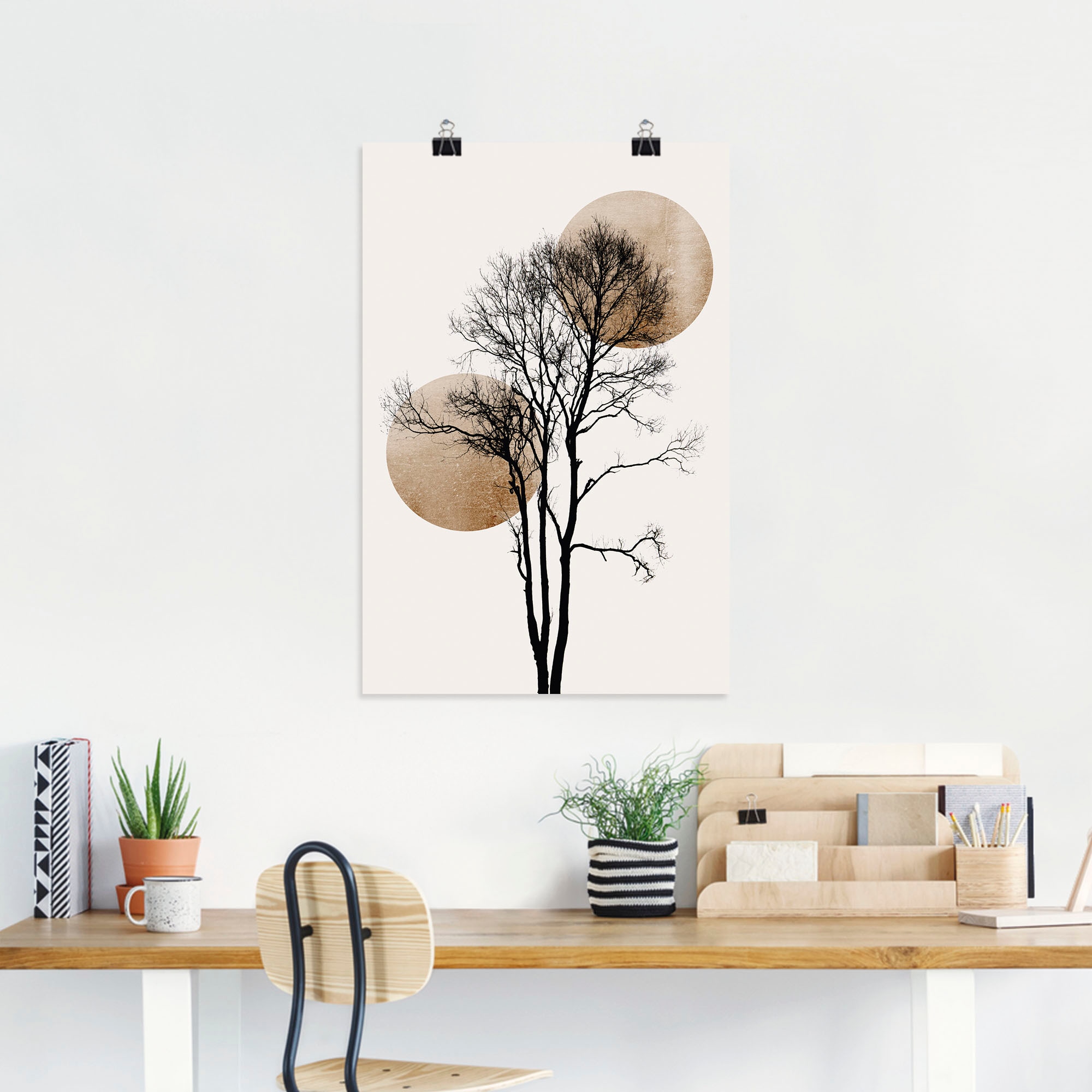 Artland Wandbild »Sonne und Mond versteckt«, Baumbilder, (1 St.), als Alubild, Outdoorbild, Leinwandbild, Poster, Wandaufkleber