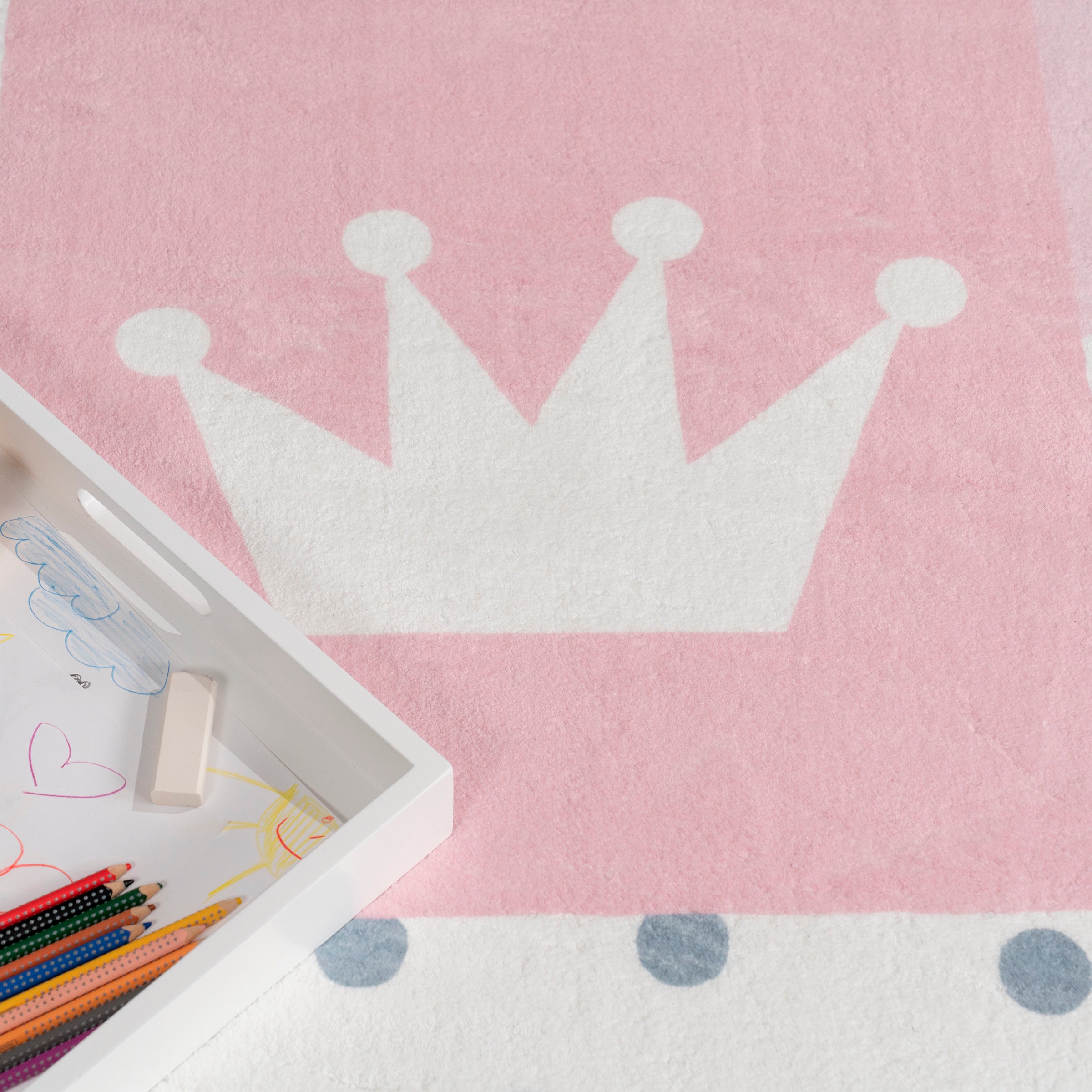 Paco Home Kinderteppich "Eliz 391" rund 12 mm Höhe Kurzflor, Spielteppich, günstig online kaufen