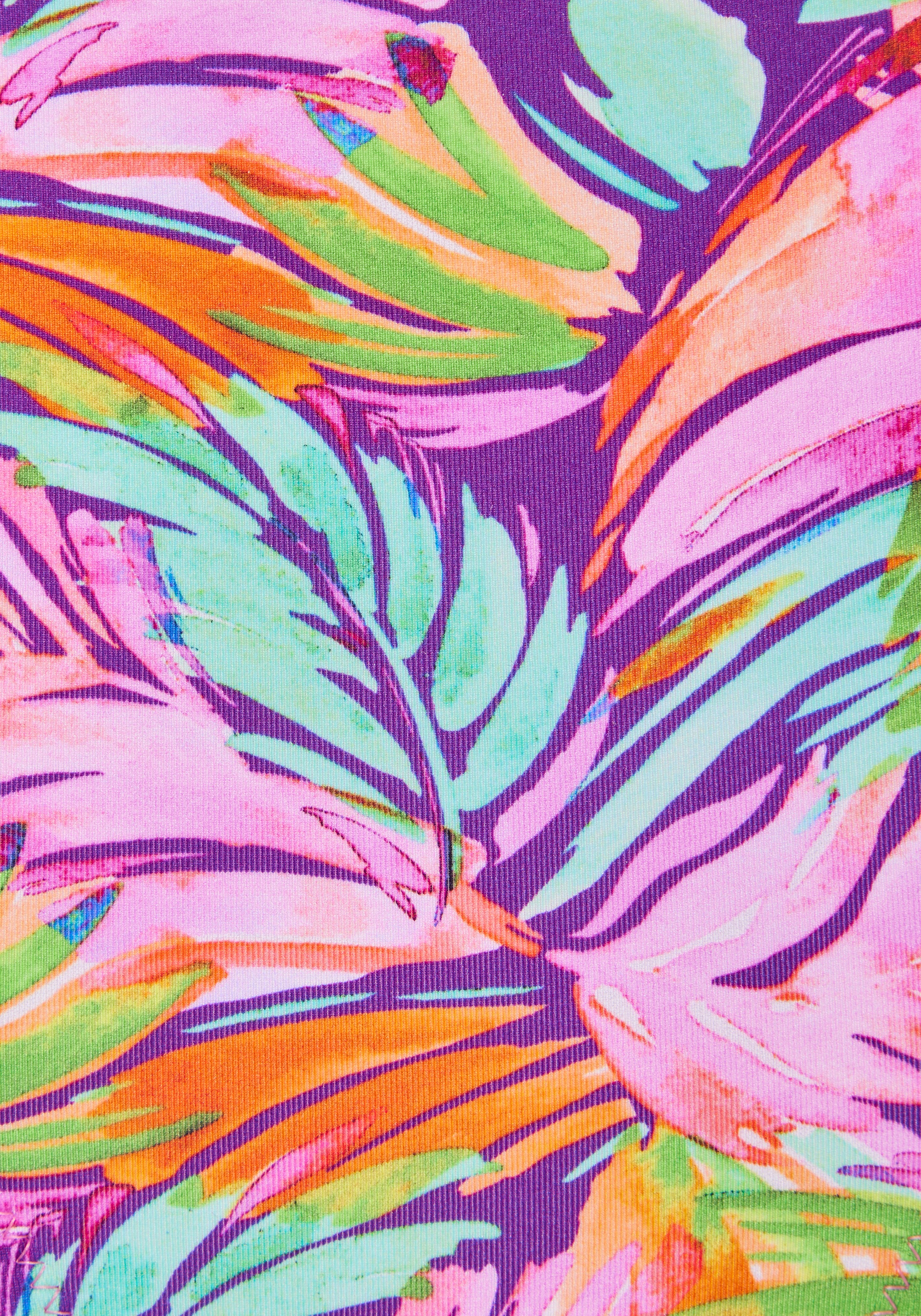 Vivance Bügel-Bandeau-Bikini mit farbenfrohem Blätterdruck