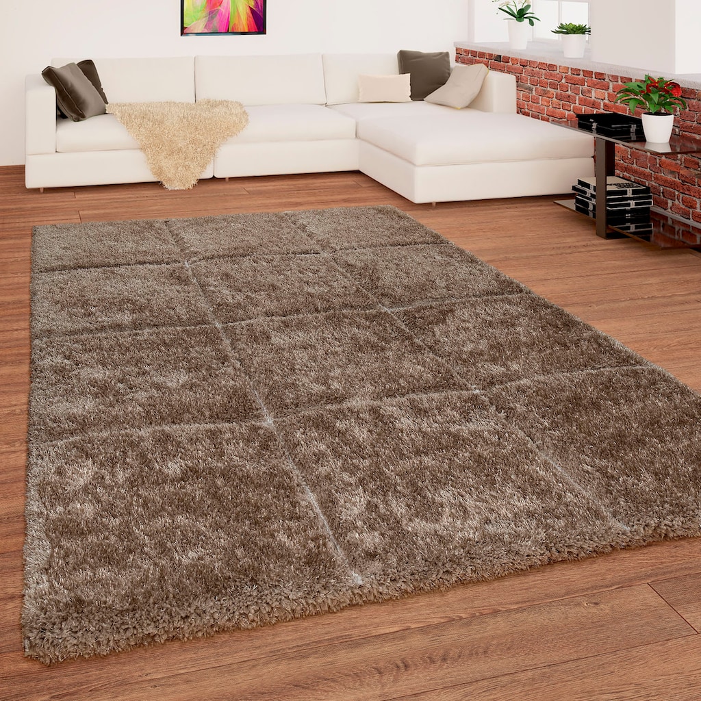 Paco Home Hochflor-Teppich »Palma 336«, rechteckig