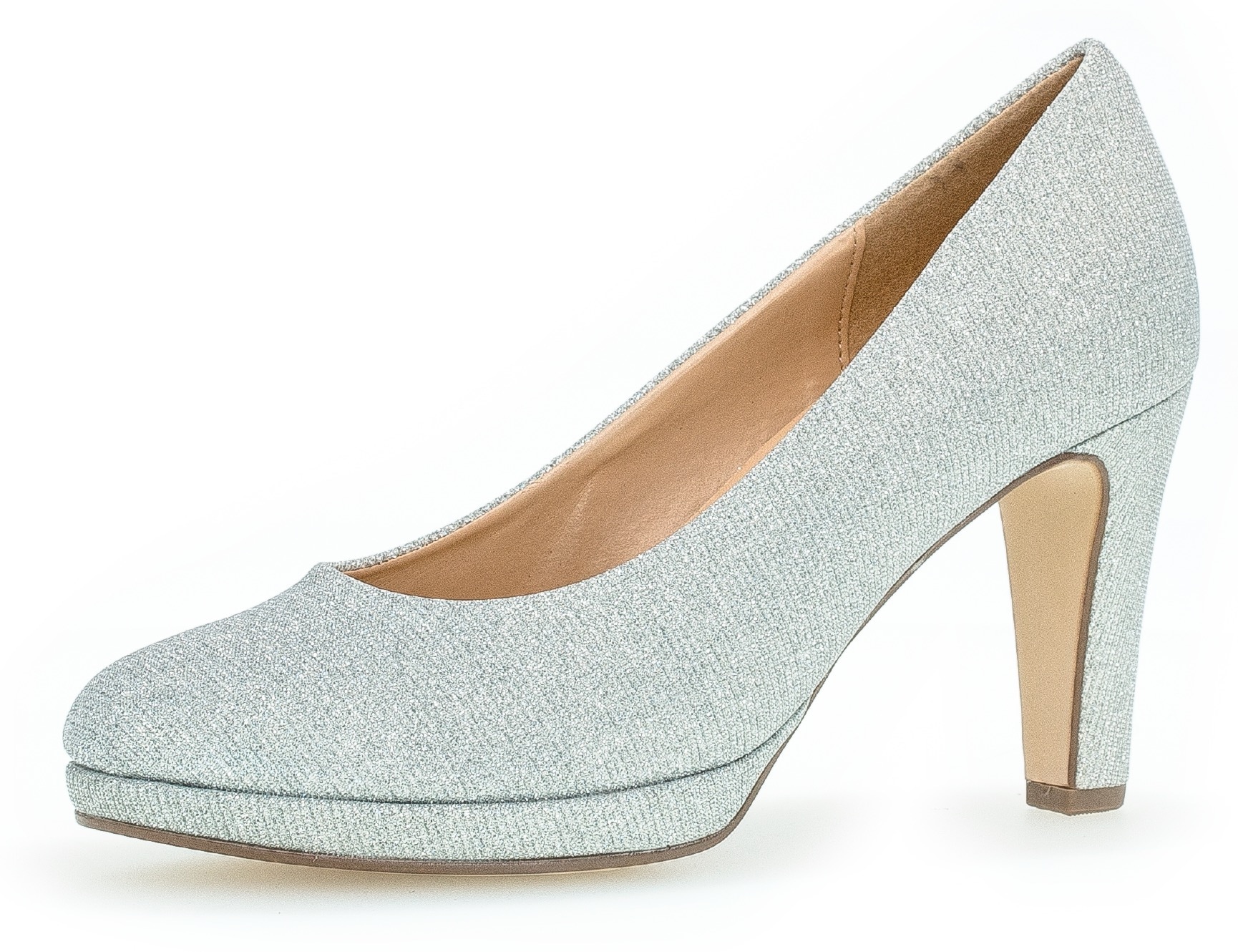 Pumps, Abendschuh, Festtagsschuh, Trichterabsatz, im Glitzerlook