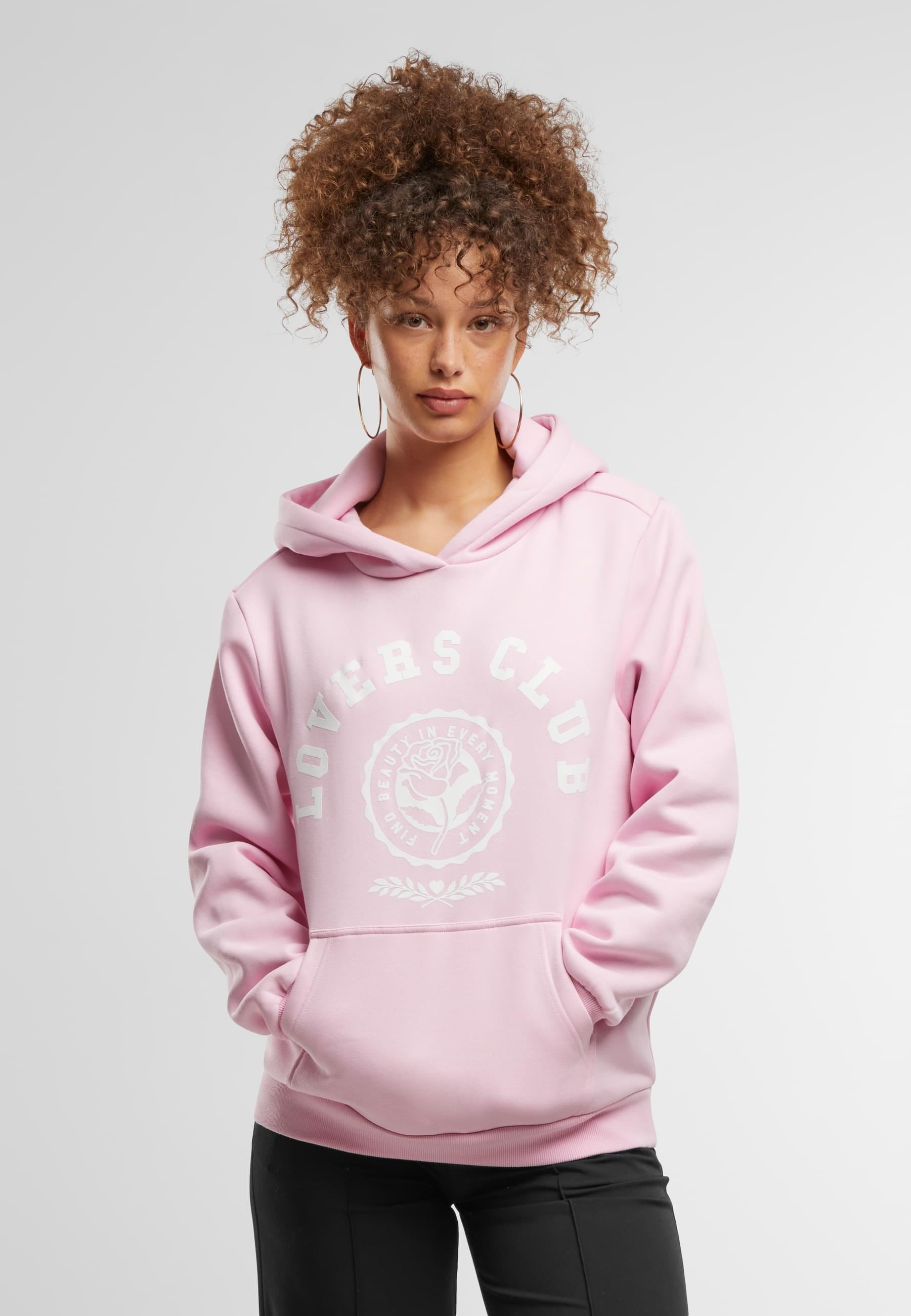 Miss Tee Kapuzenpullover »Miss Tee Lovers Club Ladies Fluffy Hoody«, (1 tlg.)
