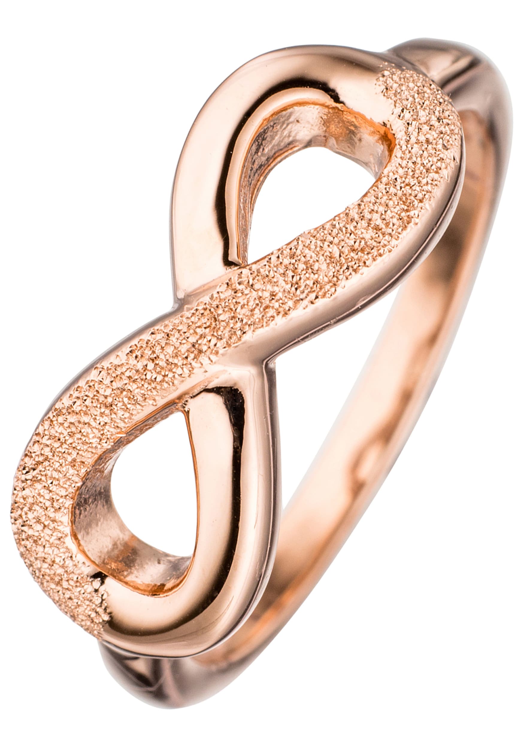 JOBO Silberring »Unendlichkeit« 925 Silber roségold vergoldet