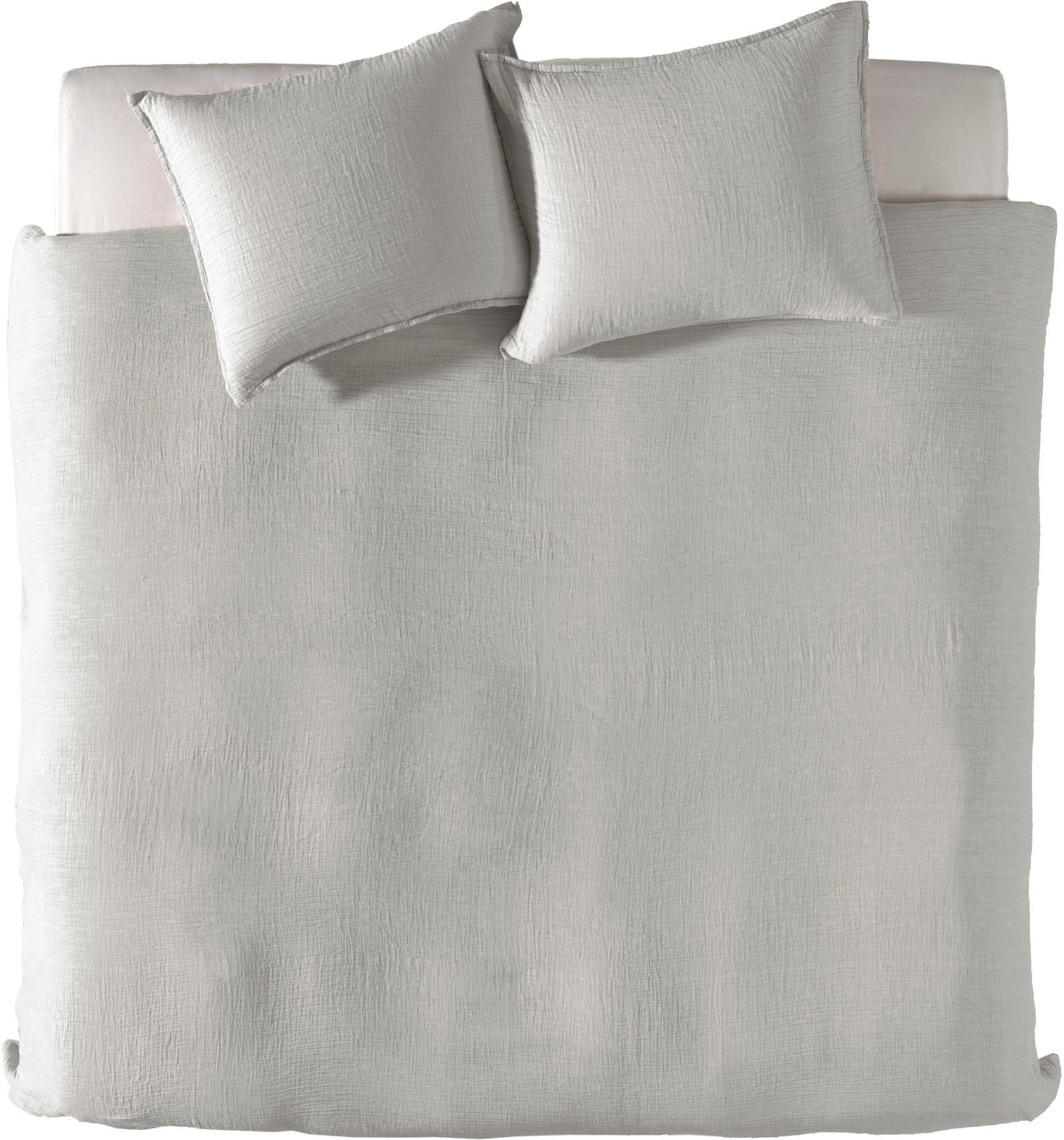 YELLOW Bettwäsche "Garza" 2 Stk. tlg. Uni Design, 100% Baumwolle ab 135x200 günstig online kaufen