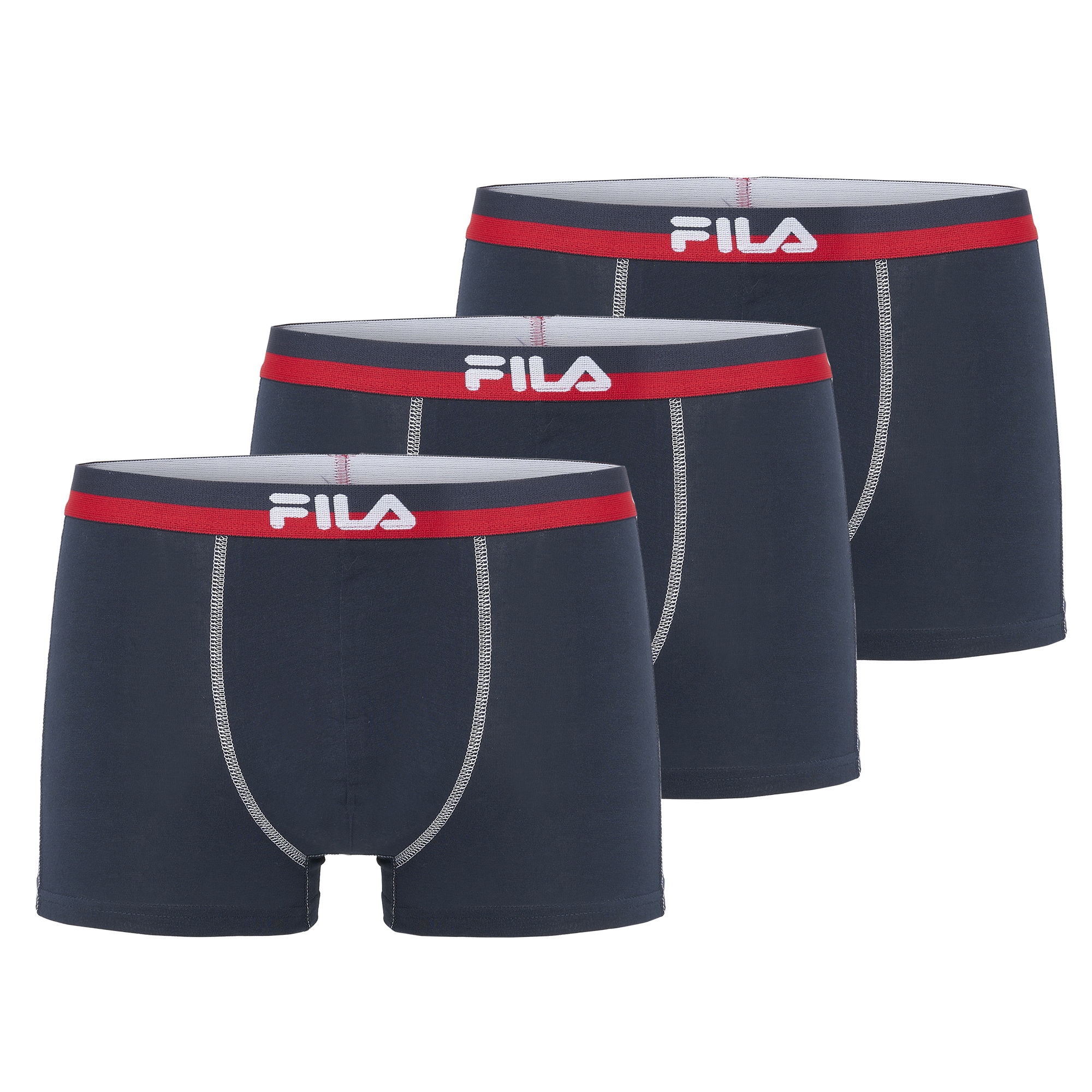 Fila Boxershorts elastischer Logobund, Kontrastnähte