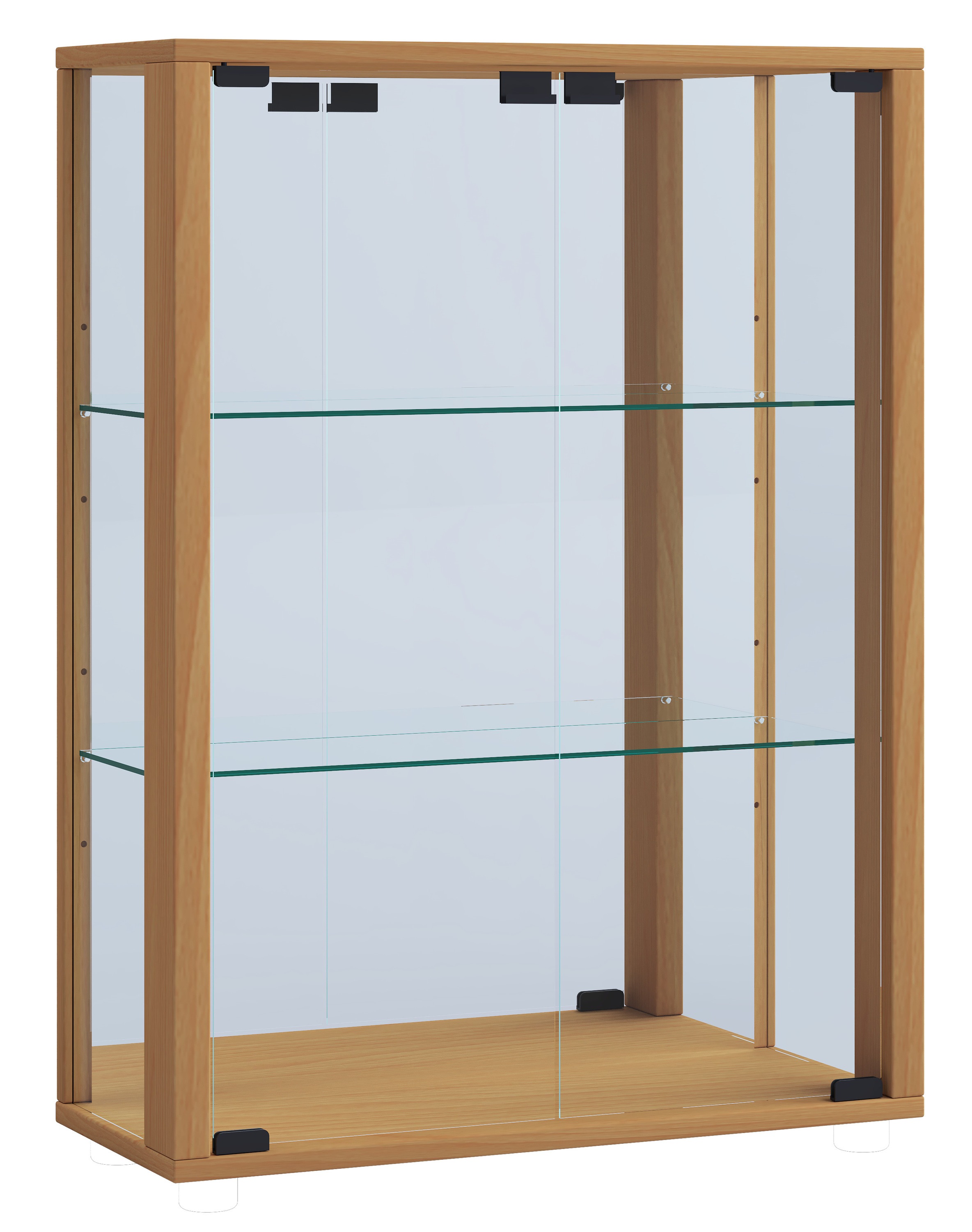 VCM Wandregal »VCM Glasvitrine hängend | Vitrine Glas mit ESG-Sicherheitsglas | Maße ca. H. 80 x B. 60 x T. 25 cm | Hängevitrine Glas | Modern und platzsparend | Glas Vitrinenschrank - Udina Spiegel«