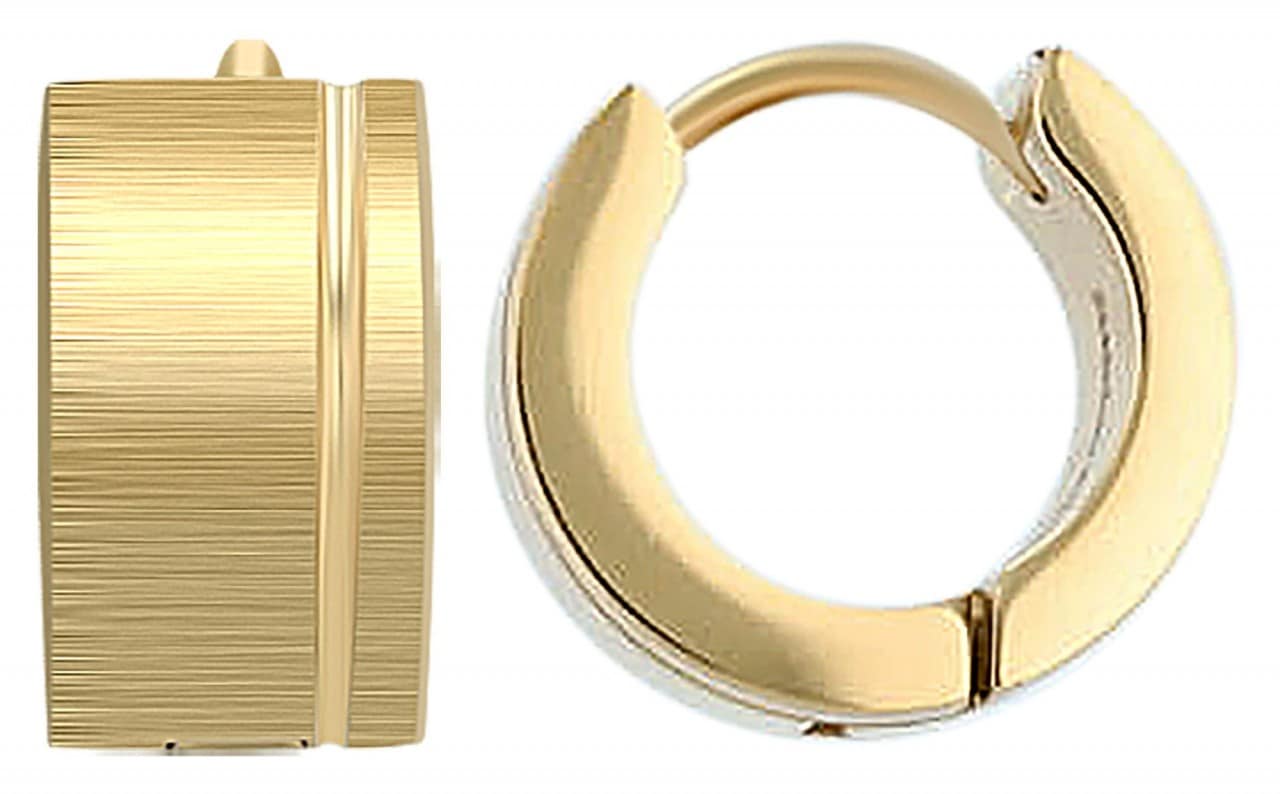 Adelia's Women Hoop Earrings Silver 9 mm