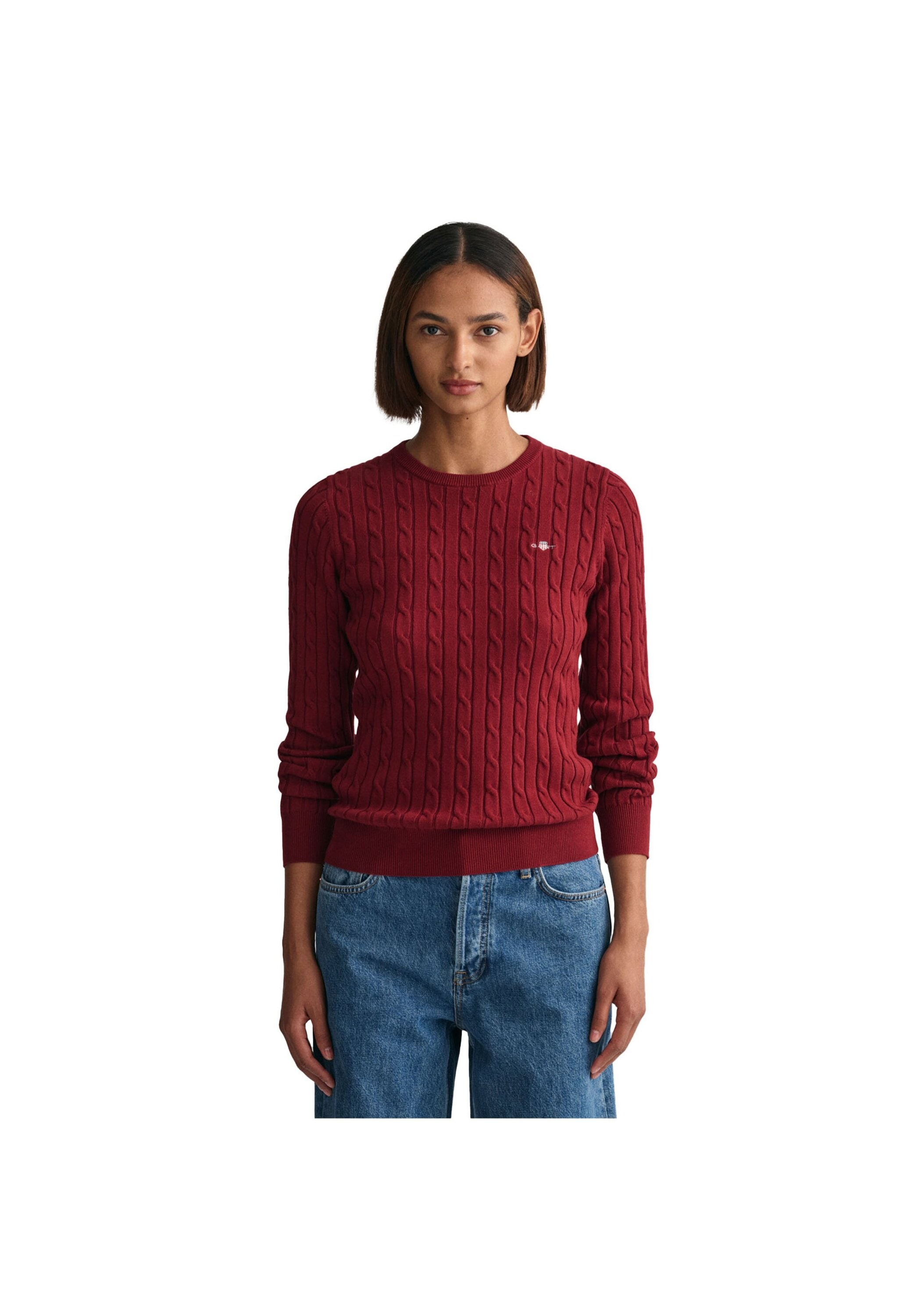 Gant Sweater »Strickpullover STRETCH COTTON CABLE C-NECK«