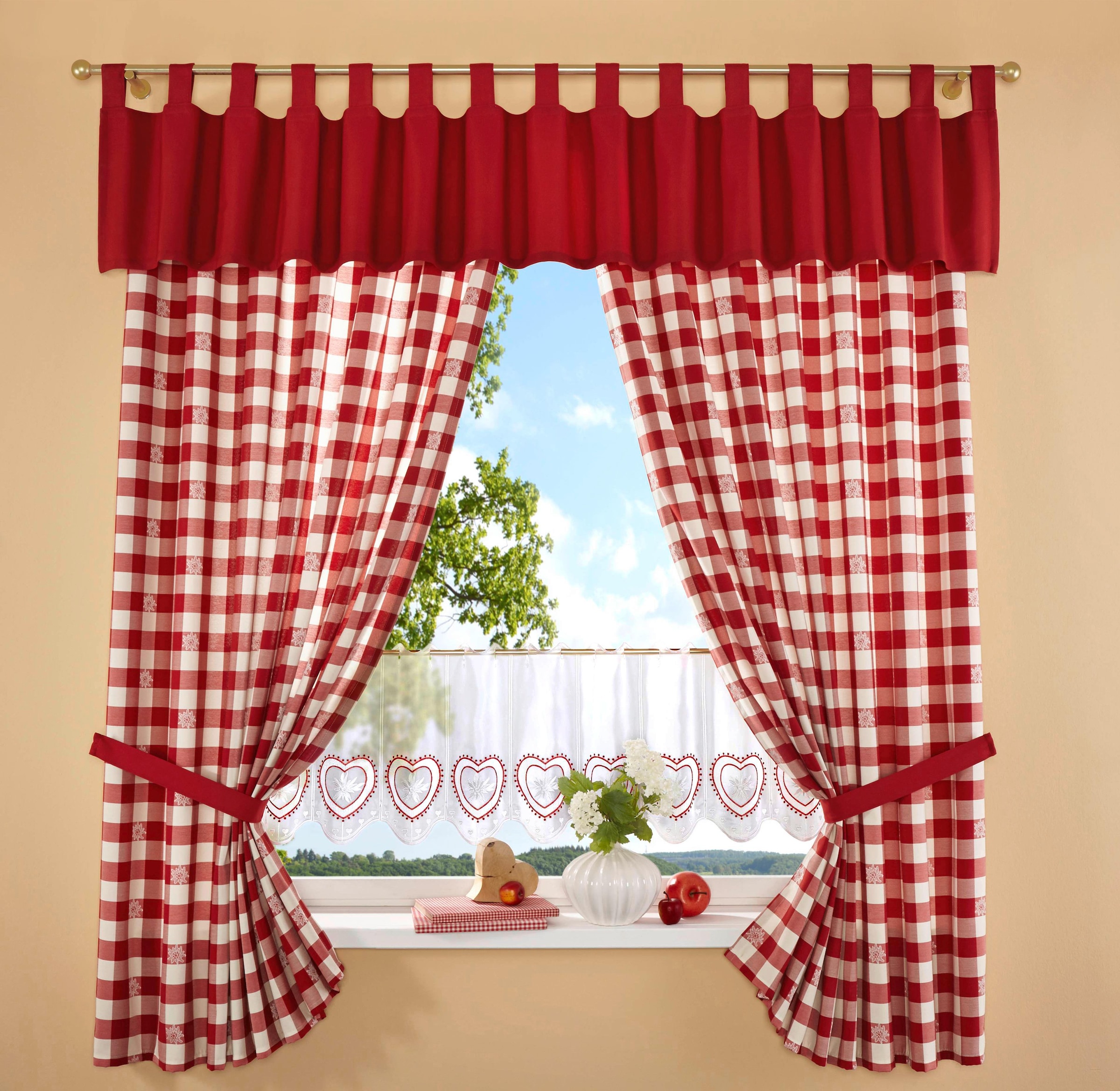 Stickereien Plauen Querbehang "Durach" Schlaufen 1 Stk. tlg. günstig online kaufen