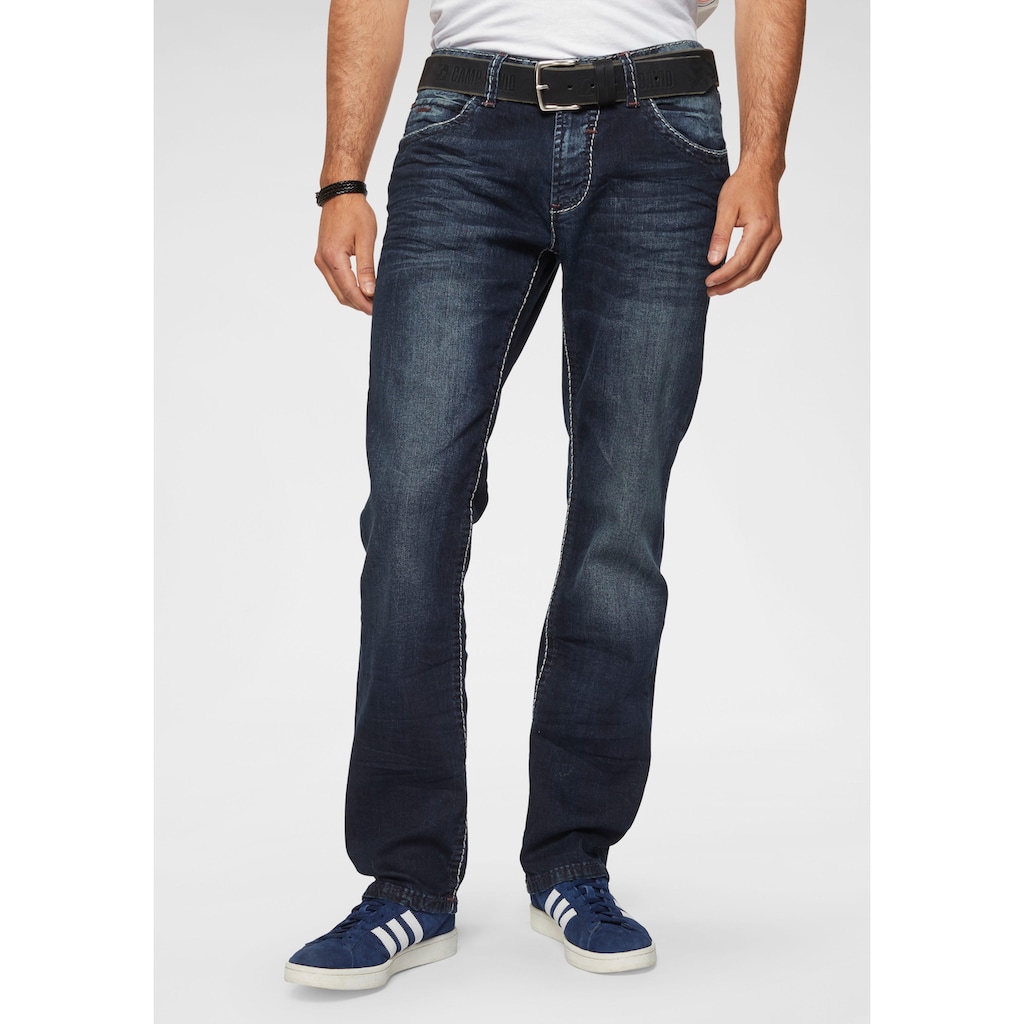 CAMP DAVID Straight-Jeans »NI:CO:R611«, mit markanten Steppnähten