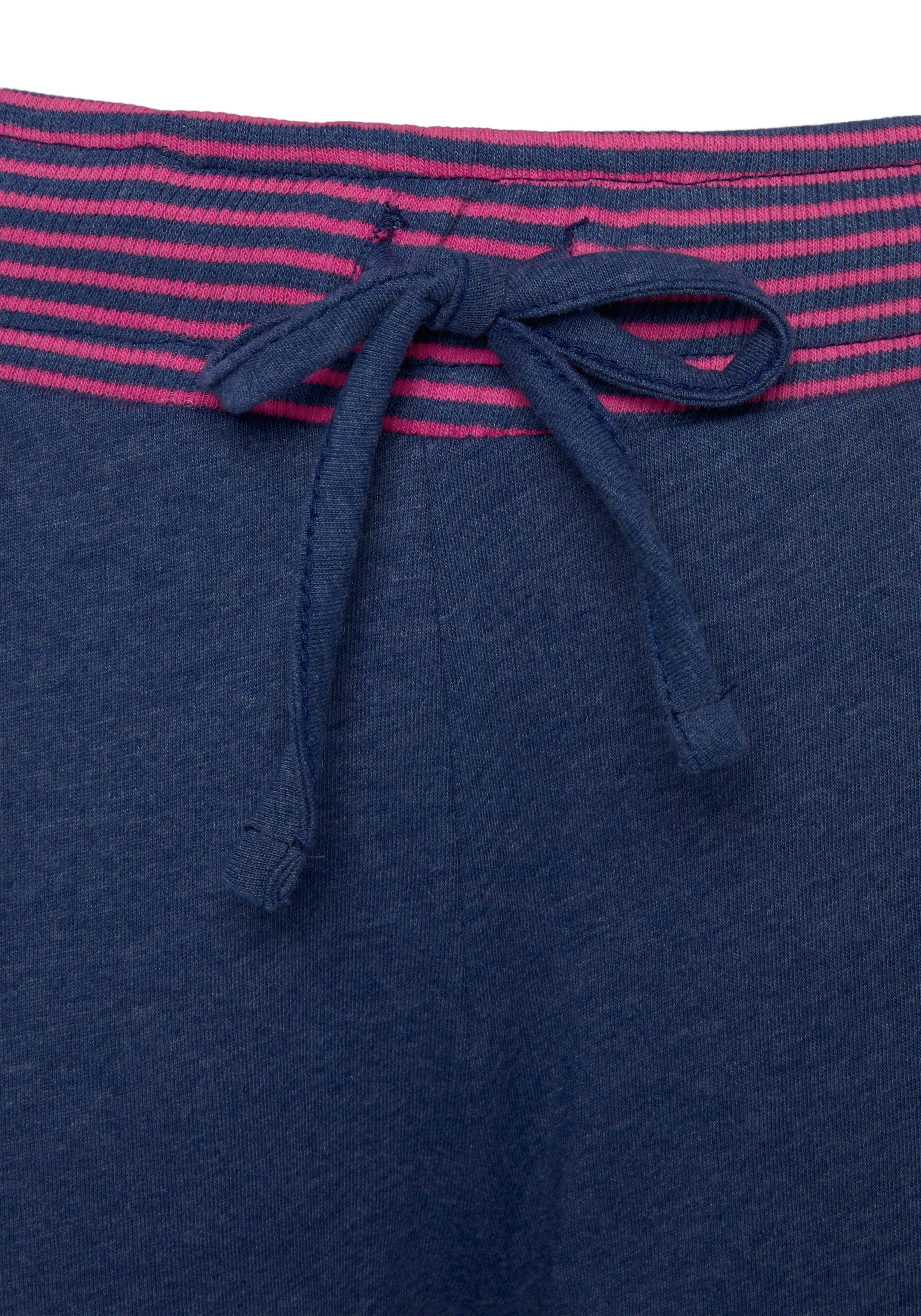 Vivance Dreams Pyjama, (2 tlg.), kaufen dekorativen | BAUR mit Flatlock-Nähten in Neonfarben