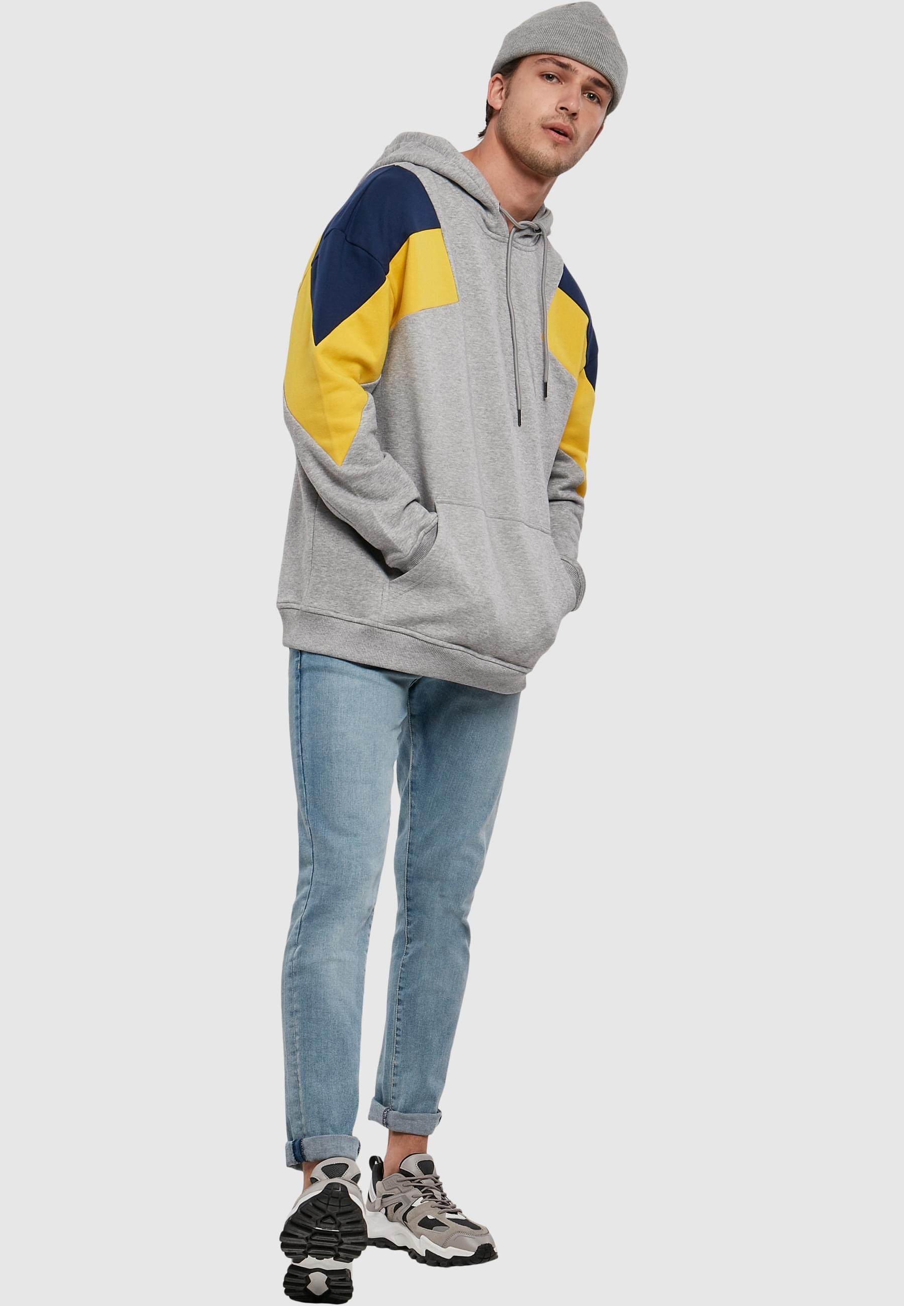 URBAN CLASSICS Sweatshirt »Urban Classics Herren Oversize 3-Tone Hoody«, (1 tlg.)