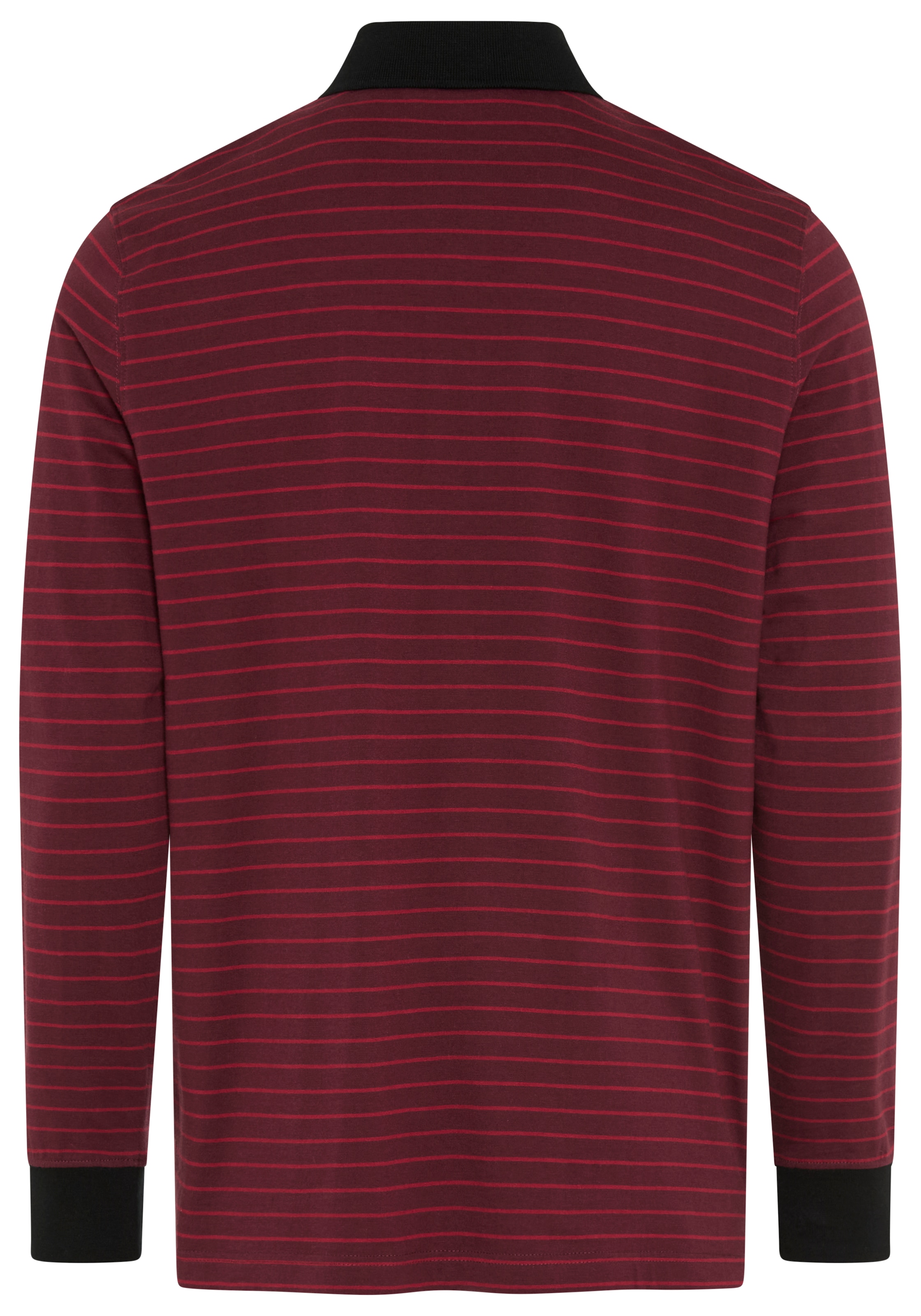Man's World Poloshirt Normale Passform, mit Langarm, mit Polokragen, geringeltes Design