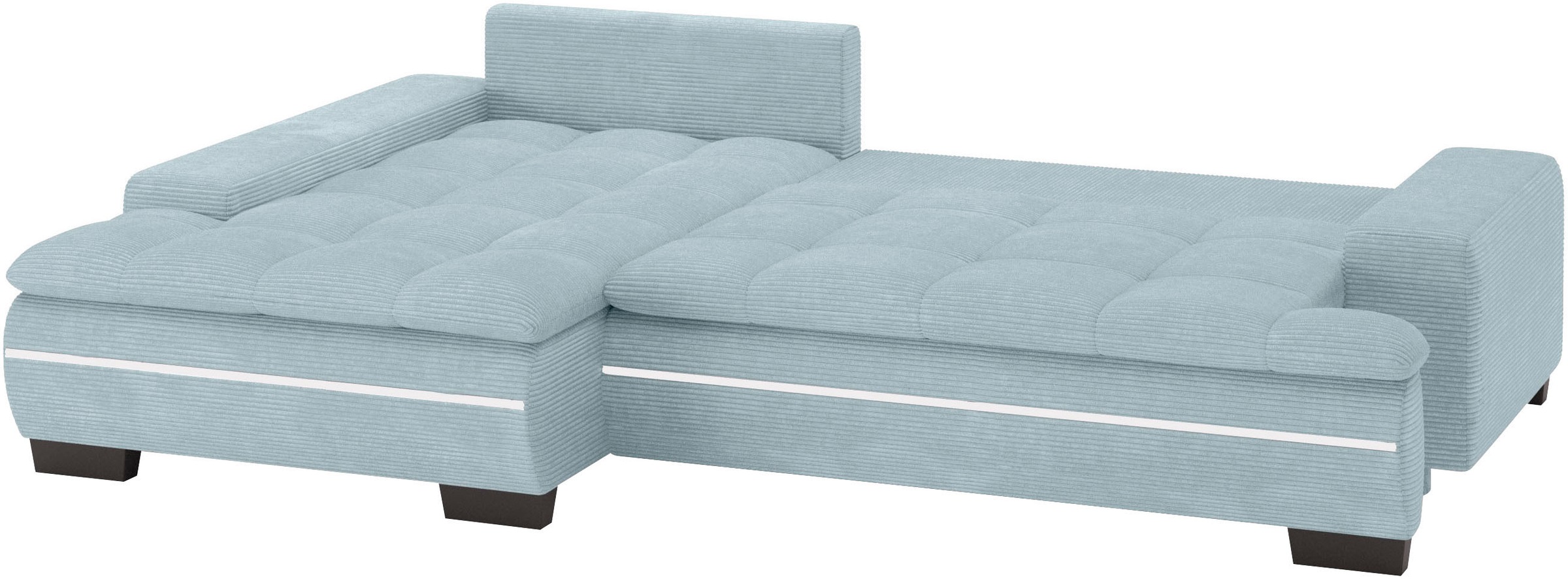 Mr. Couch Ecksofa »Haiti II, L-Form«, RGB-LED Beleuchtung, Kaltschaum, wahlweise mit Bett, Bettkasten