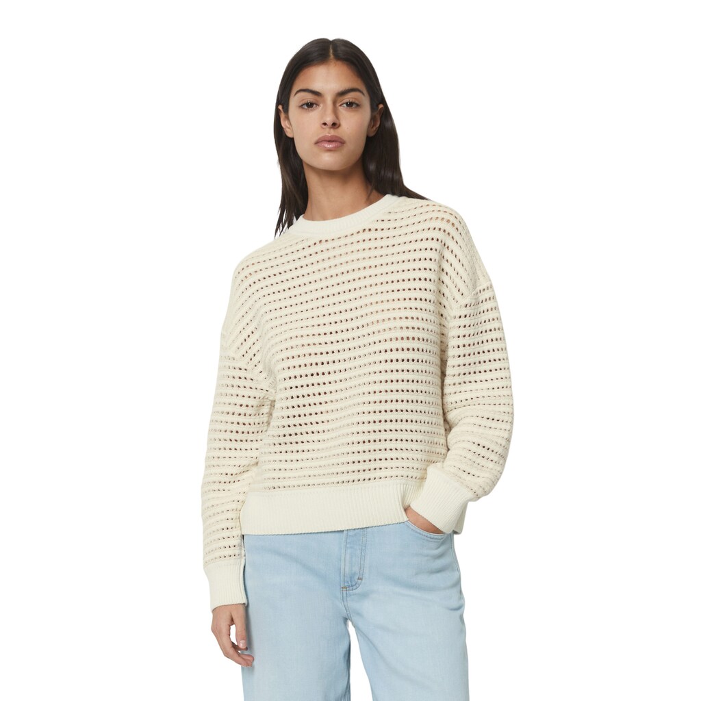 Marc O'Polo DENIM Strickpullover »mit Ajour-Muster«