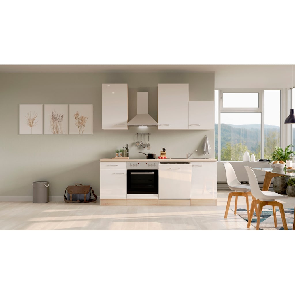 Flex-Well Küche »Florenz«, Breite 220 cm, mit und ohne E-Geräte lieferbar