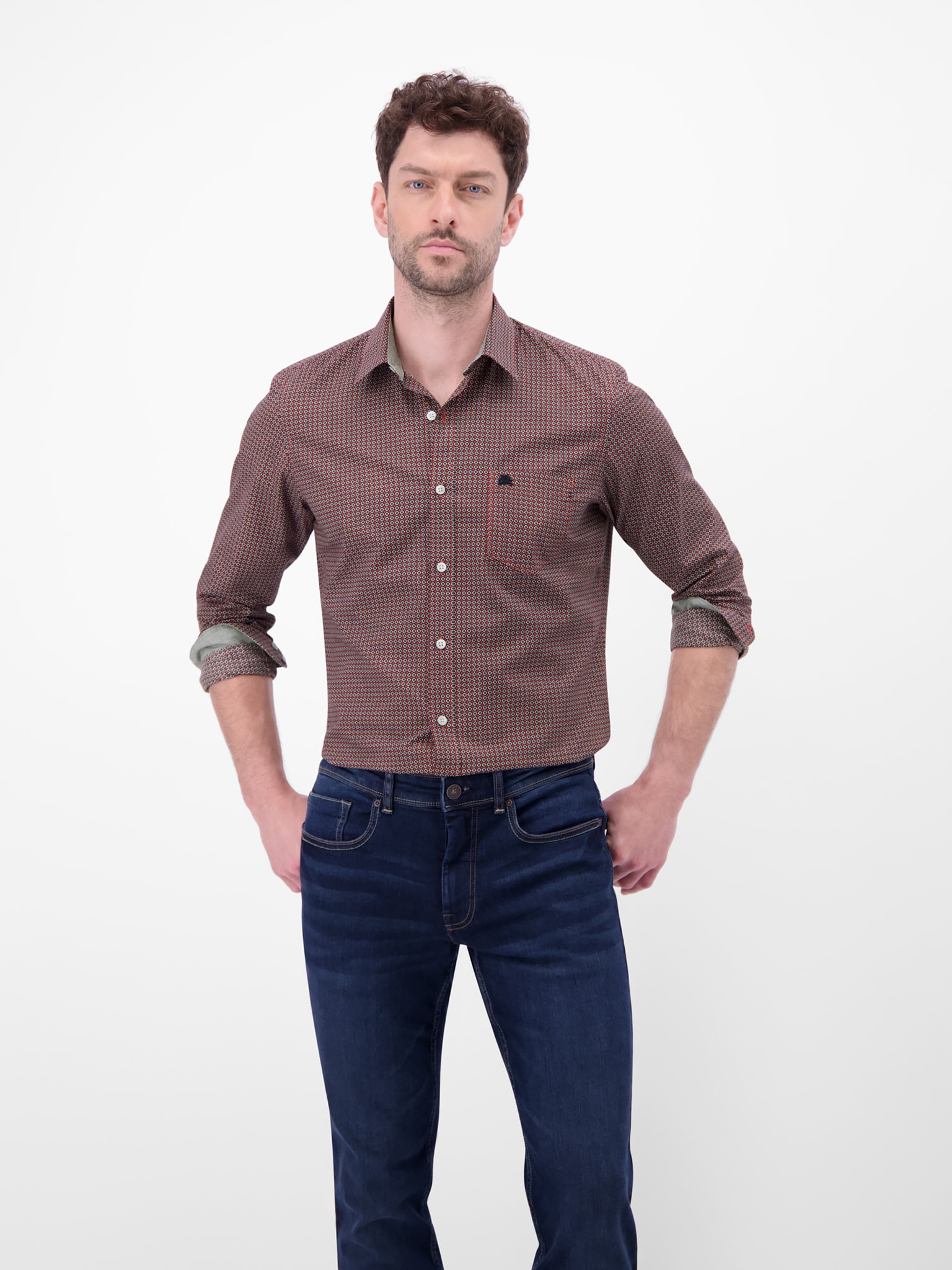 LERROS Langarmhemd mit Minimal-Print günstig online kaufen