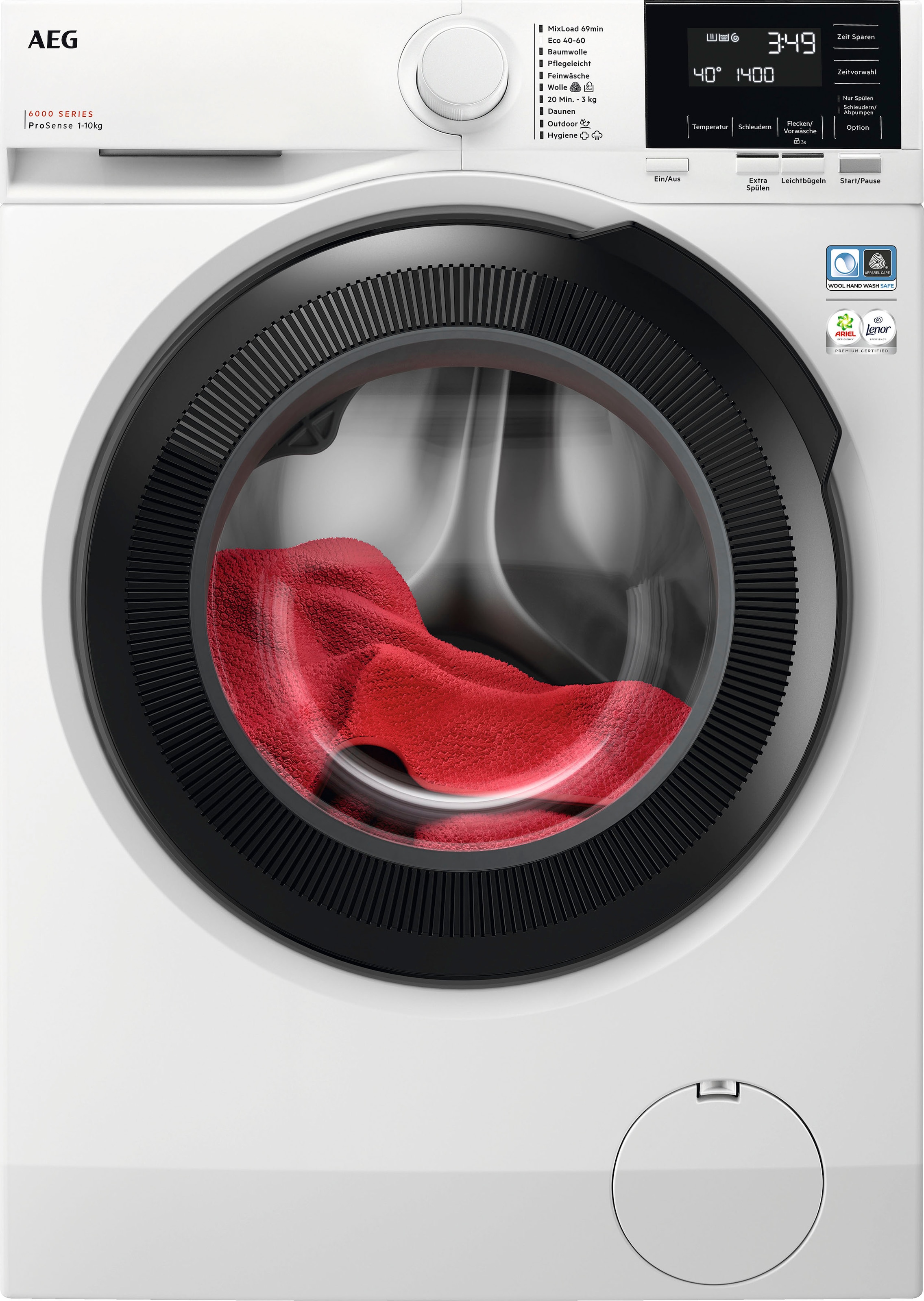 AEG Waschmaschine 6000 ProSense "LR6FA410FL" 10 kg 1400 U/min Hygiene-Progr günstig online kaufen