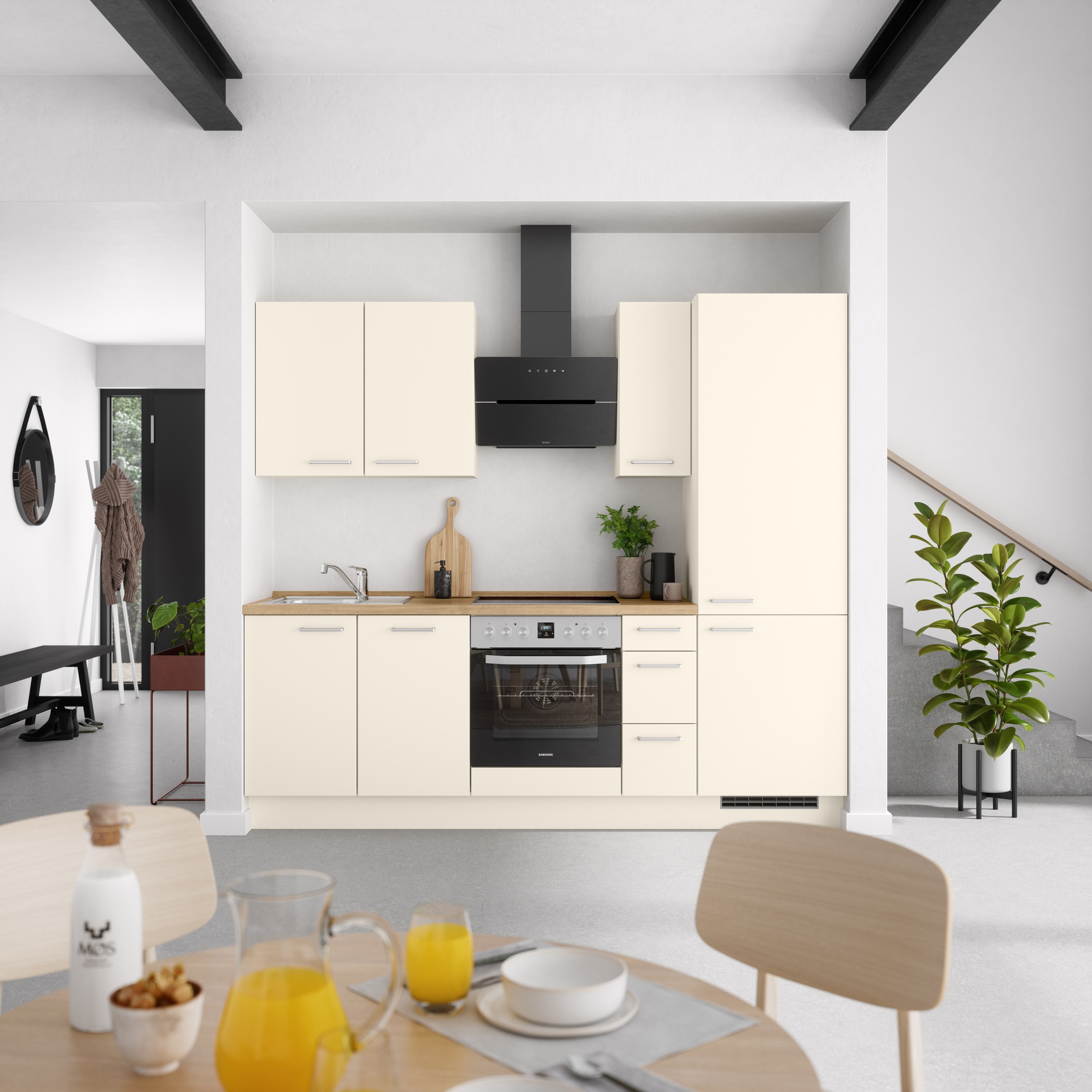 nobilia® Küchenzeile »"Touch II"«, vormontiert, Ausrichtung wählbar, Breite 240 cm, wahlw. mit E-Geräten
