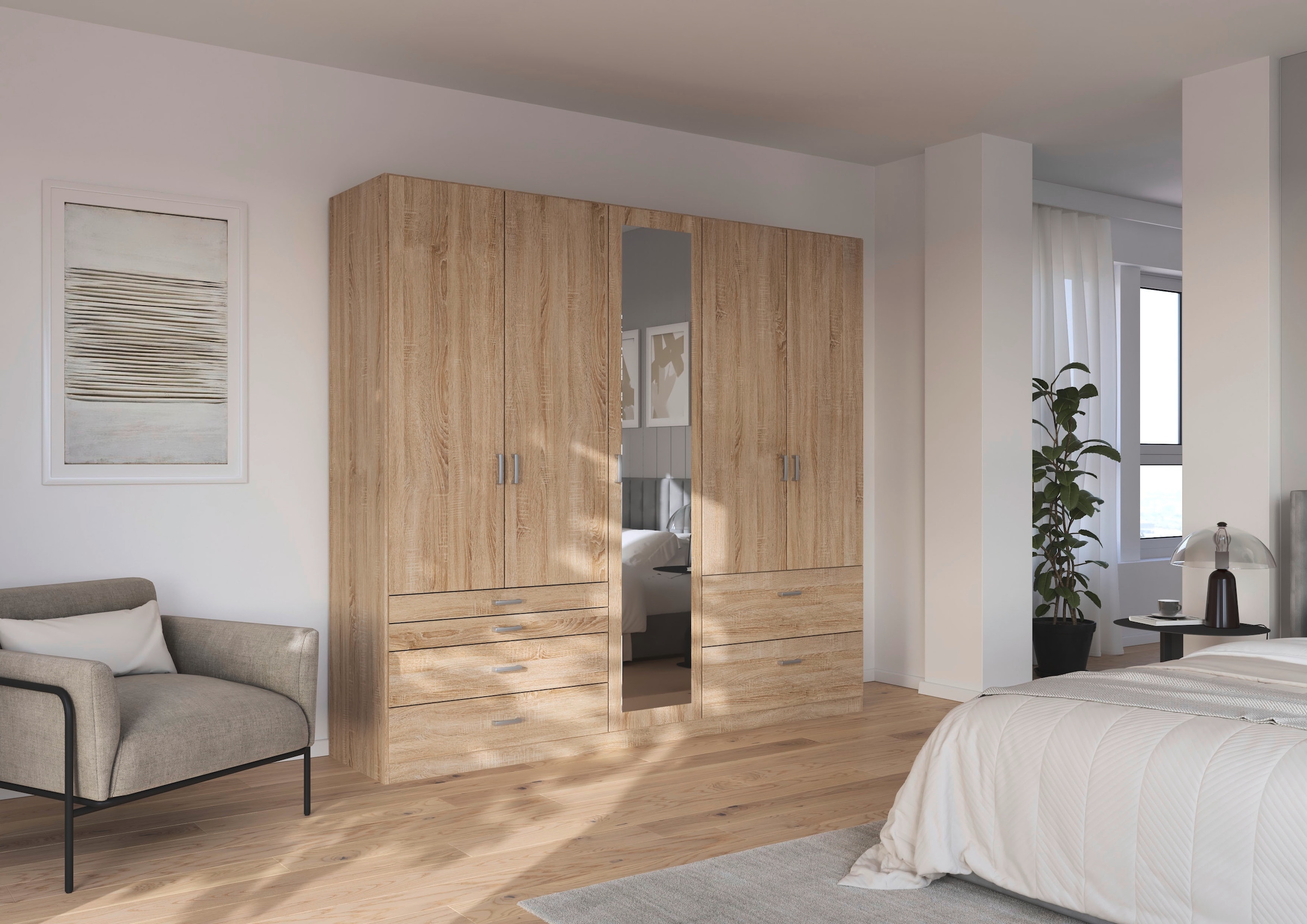 rauch Kleiderschrank »Kleiderschrank Schrank Garderobe Wäscheschrank WILDBERG« Breiten 226/271 cm, Höhen 210/229 cm,  mit 6 Schubladen, obere Schublade mit Holz-Einteilung MADE IN GERMANY