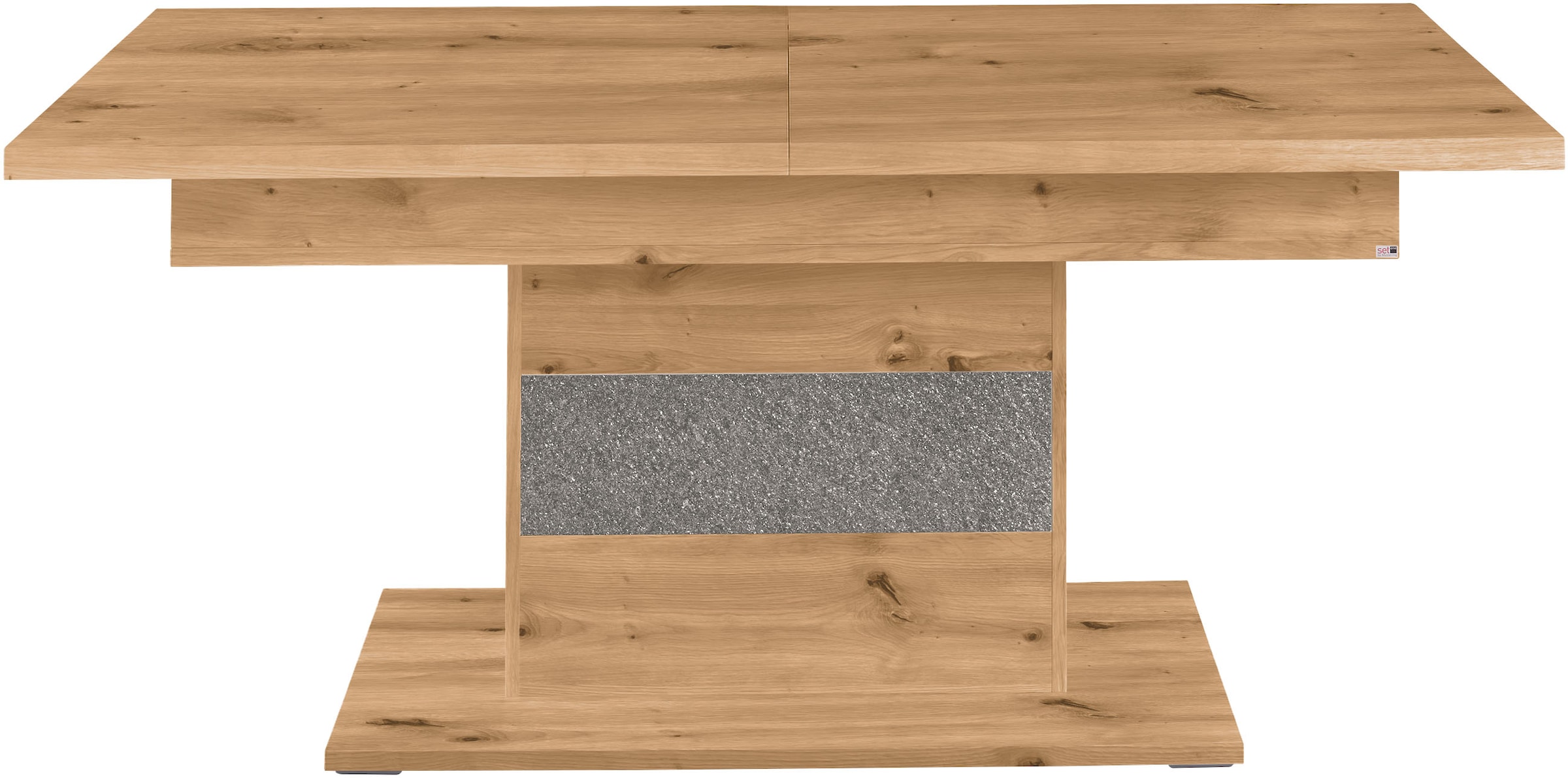 set one by Musterring Esstisch »Deltona«, mit Auszugsfunktion, Standfuß mit Zierelement, B180/230 x T90 cm