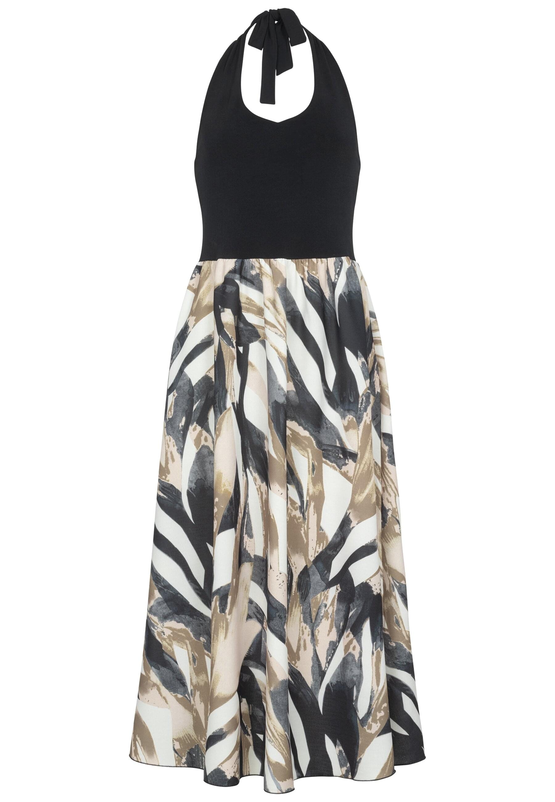 CLOUD 5IVE Shirtkleid »CLOUD 5IVE Maxi Neckholder-Dress with abstract print«, (1 tlg.)