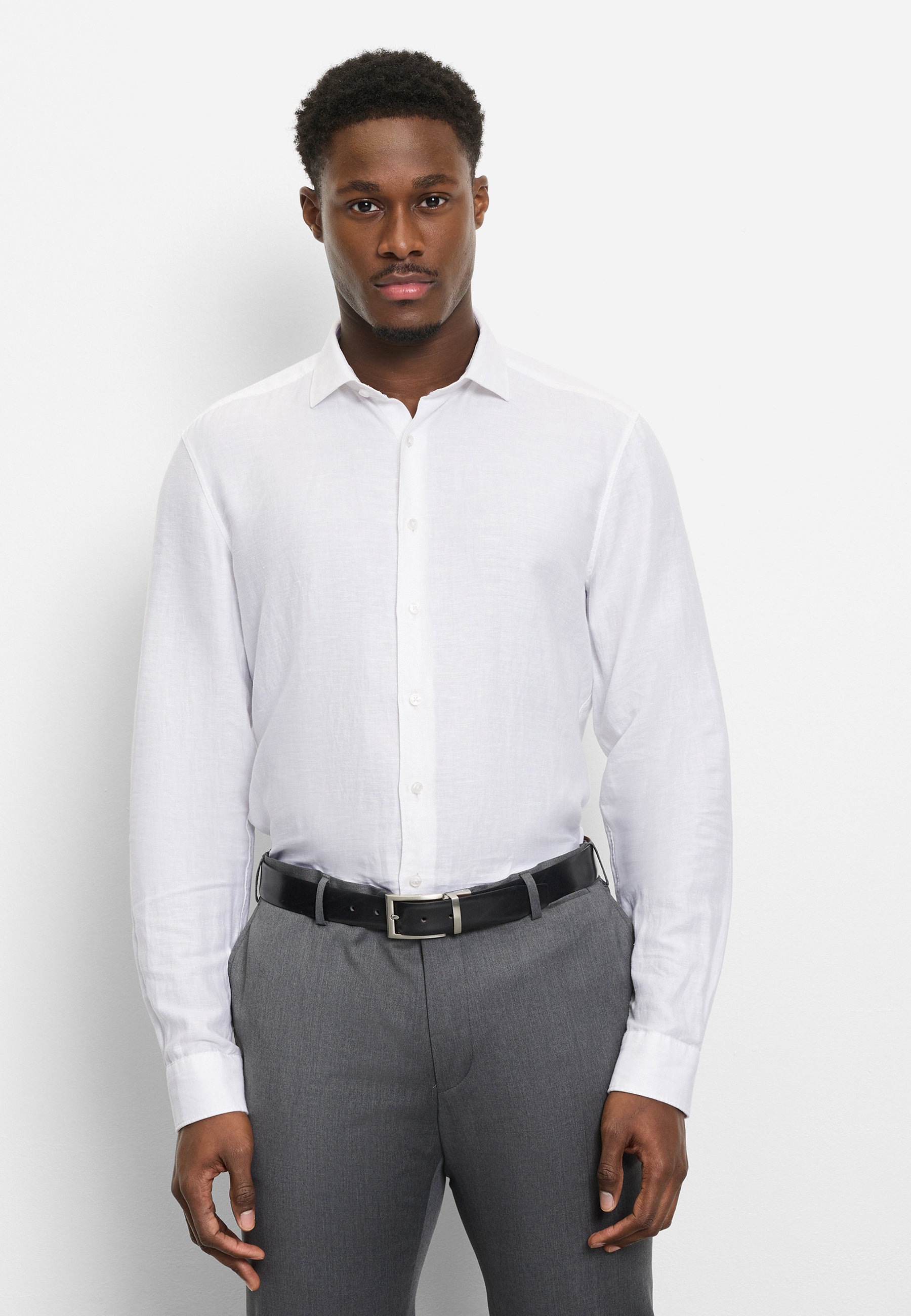 OLYMP Businesshemd "OLYMP Level Five garment washed, Body Fit, Kent"