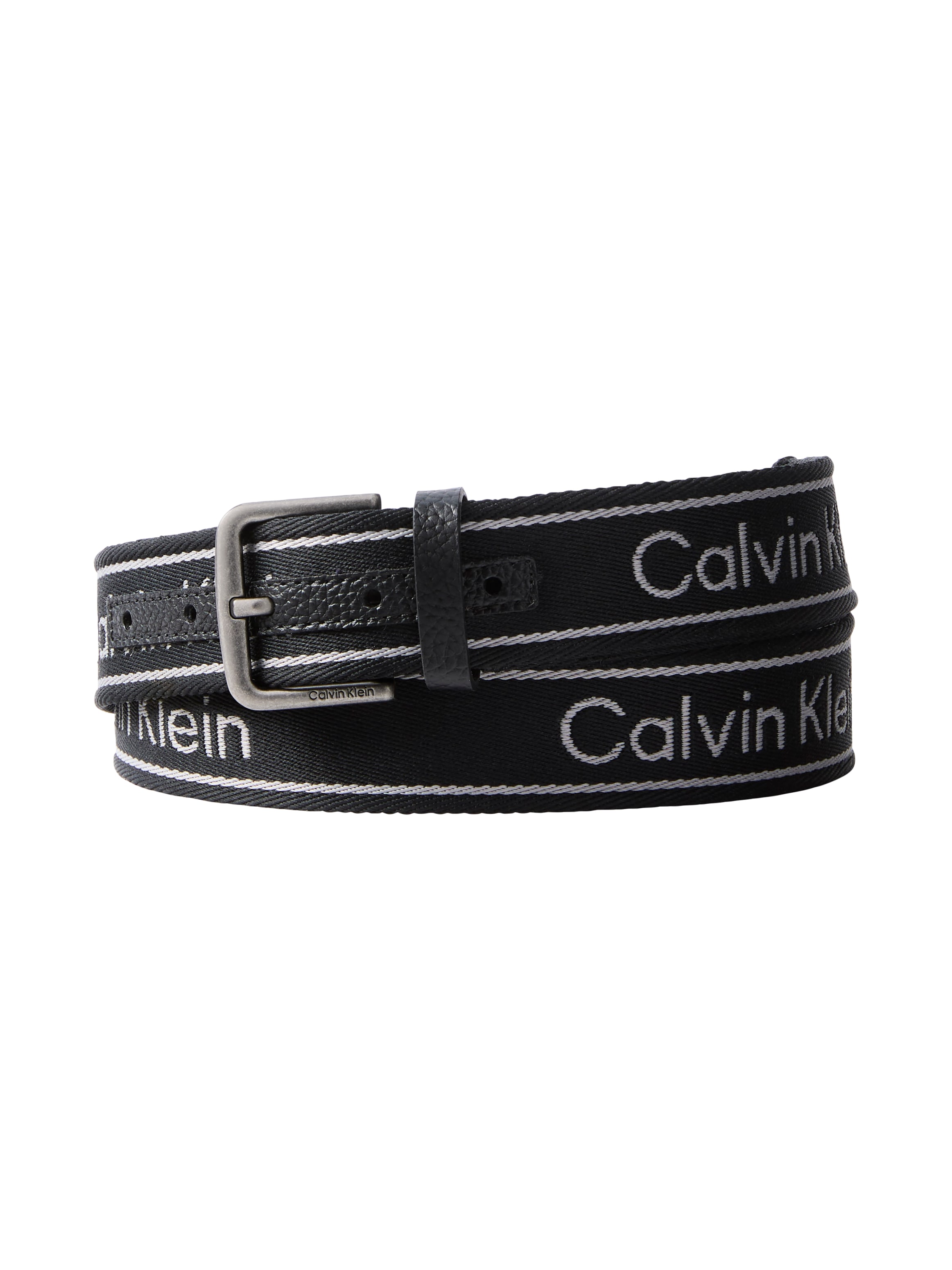 Calvin Klein Stoffgürtel "SHORT ROUND BUCKLE WEBBING 35MM" Regular fit und größenverstellbar