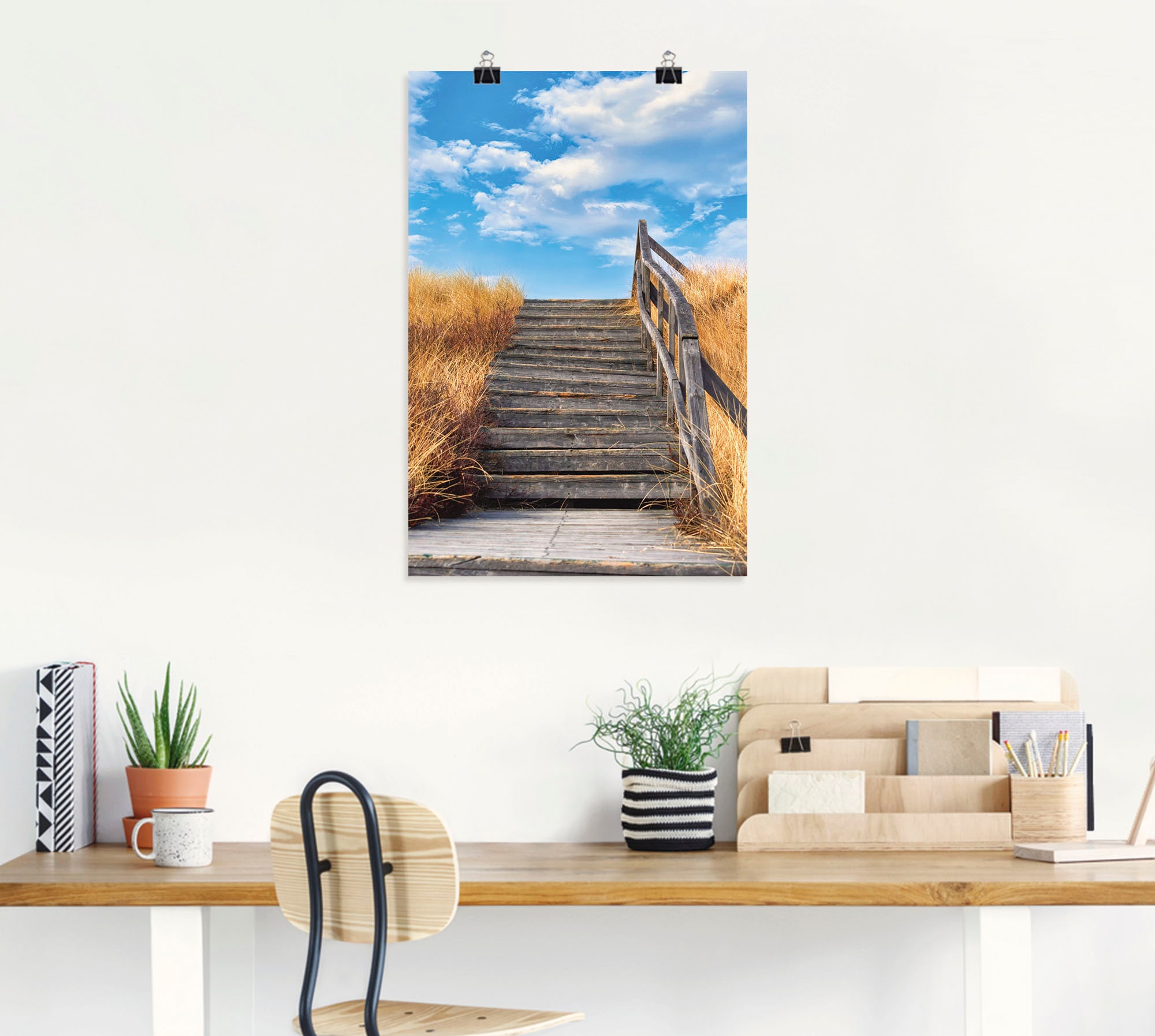 Artland Wandbild »Treppe Bohlenweg Insel Amrum«, Küstenbilder, (1 St.), als  Alubild, Leinwandbild, Wandaufkleber oder Poster in versch. Größen kaufen |  BAUR