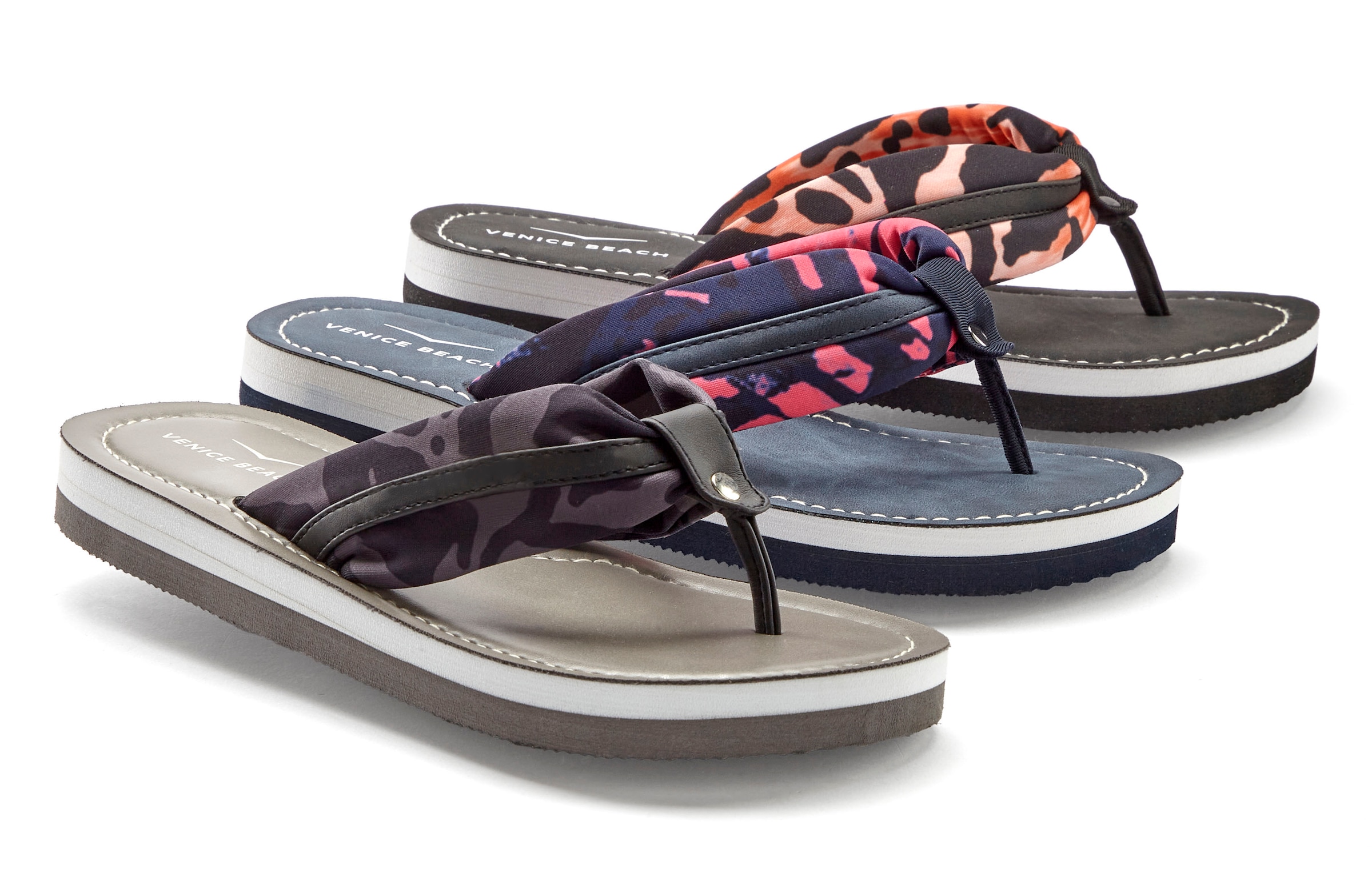 Venice Beach Zehentrenner, Flip Flop mit modischem Print VEGAN