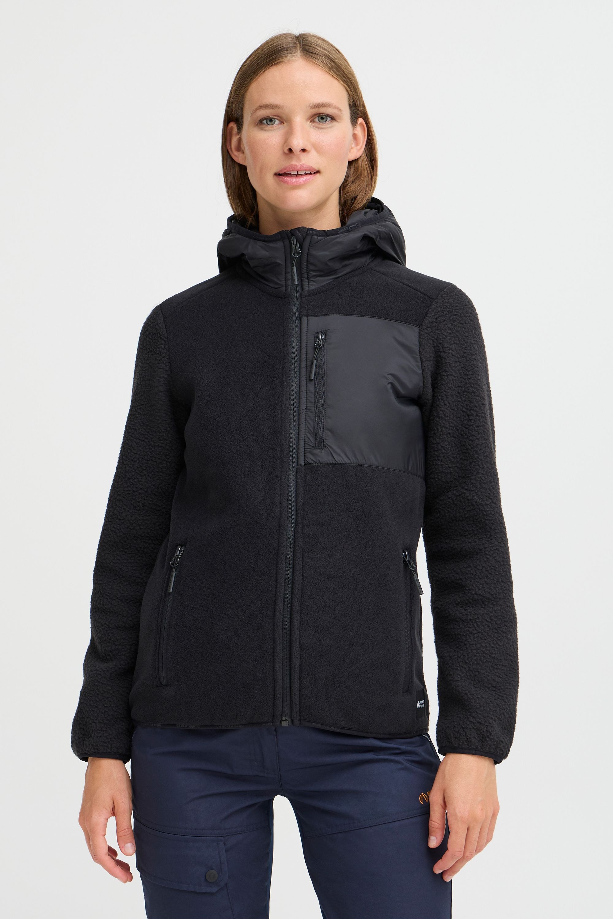 North Bend Fleecejacke »Fleecejacke NBMattea W«, mit Kapuze