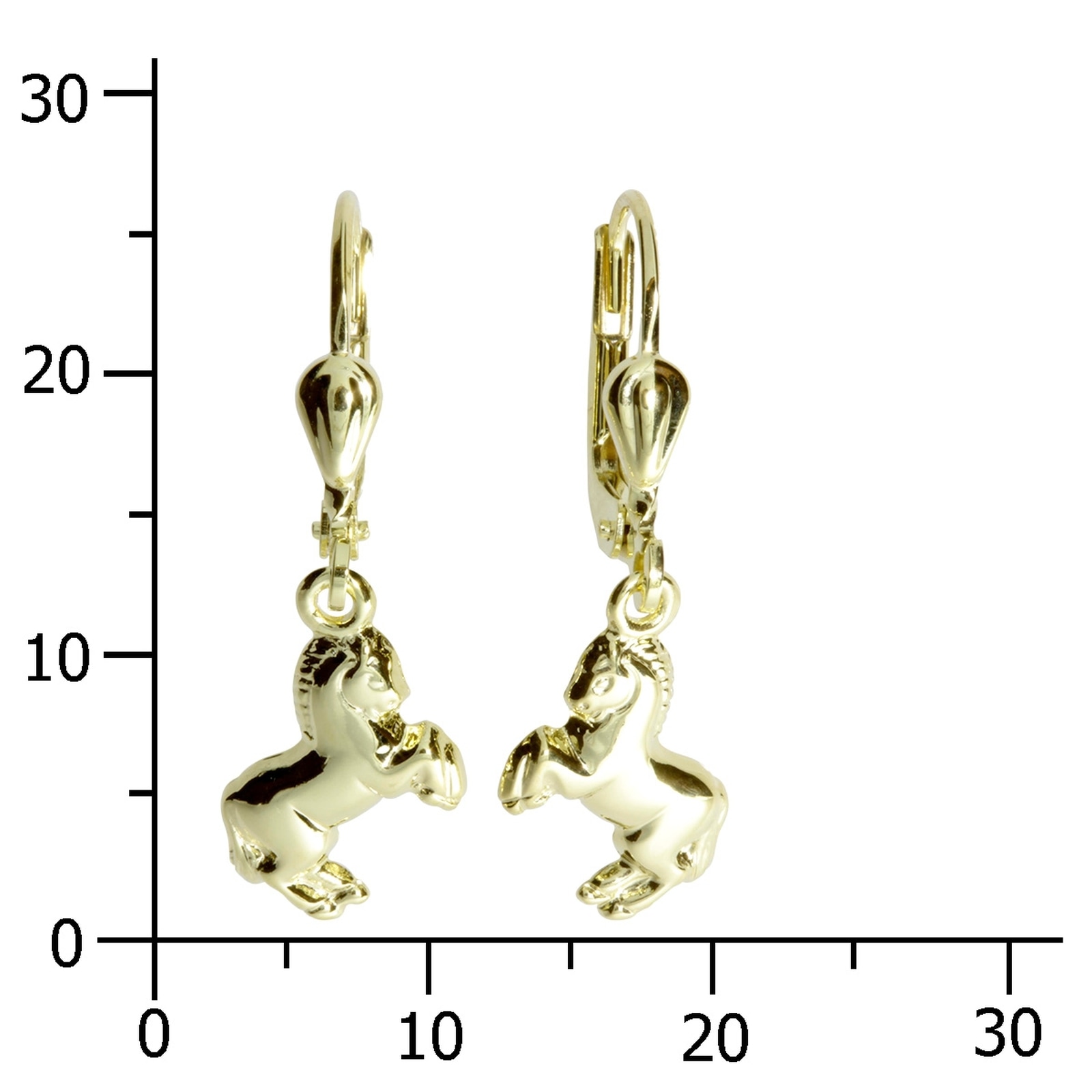 OSTSEE-SCHMUCK Paar Ohrhänger »Ostsee-Schmuck Ohrhänger Pferd Ohrhänger Pferd«, (2 tlg.)