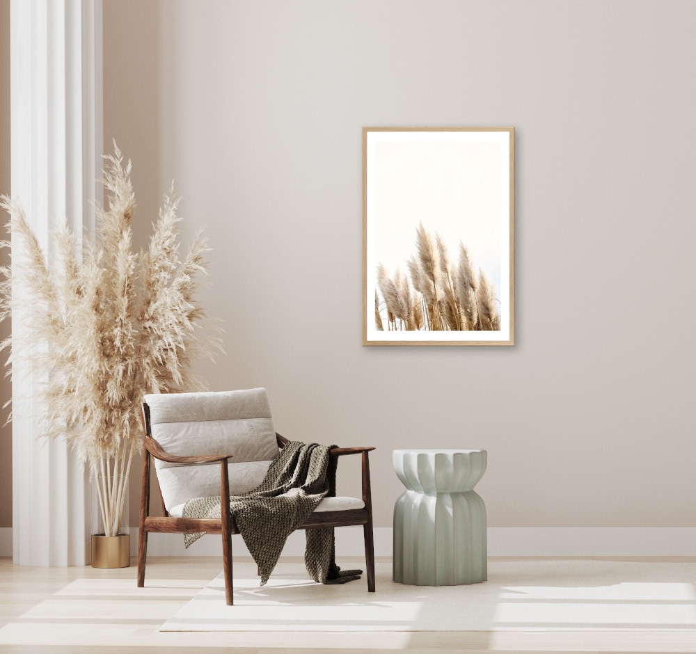 Bönninghoff Bild mit Rahmen "Trockenblumen", Gräser, (1 St.), BxH: 50x70 cm günstig online kaufen