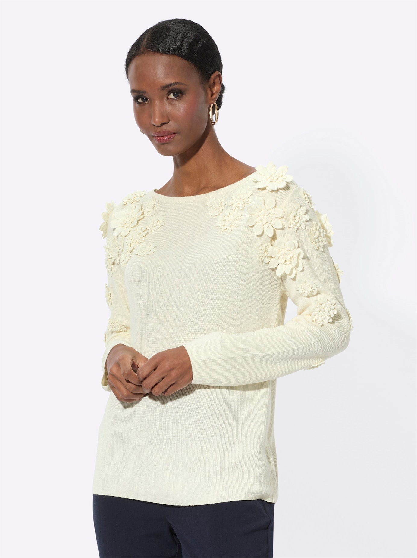 creation L Strickpullover "Woll-Viskose-Pullover" günstig online kaufen